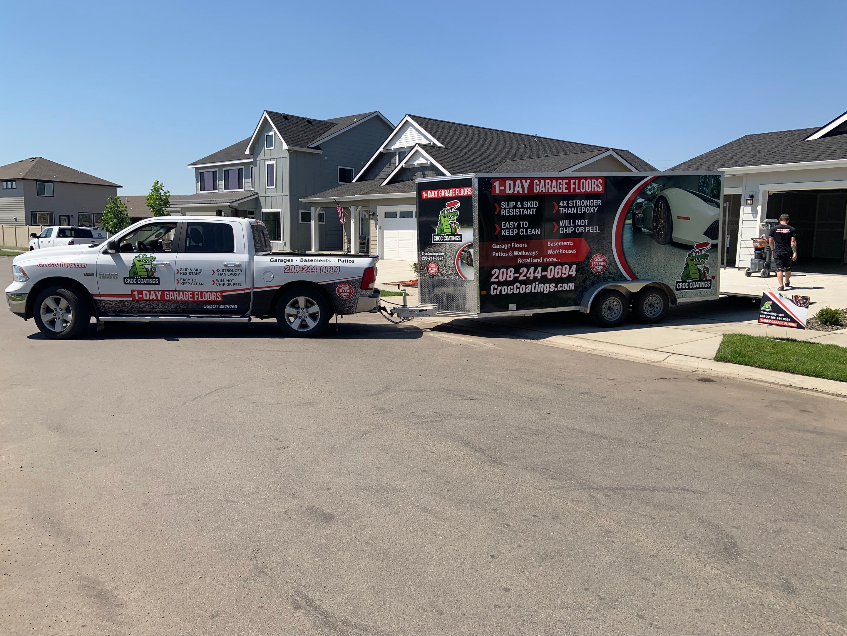 Garage Transformation using Domino by Croc Coatings, LLC