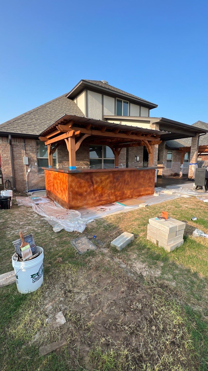 Outdoor kitchen by Clays Services Inc