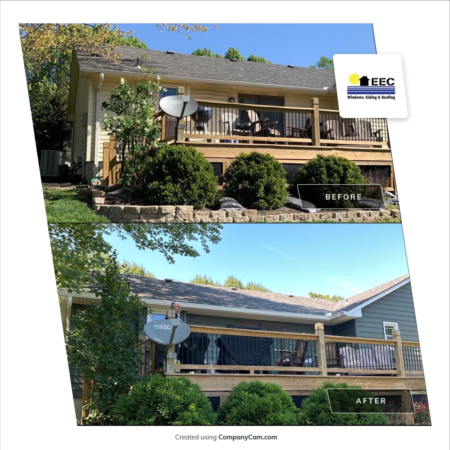 New Craneboard Siding on this Platte City, Mo home  by EEC  Windows, Siding & Roofing 