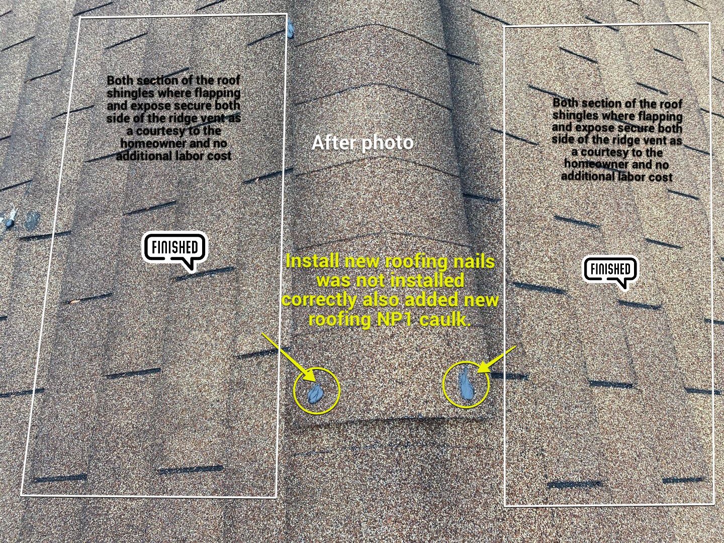 Residential Roofing Repair using 3 Tap Shingles by Alpha Design Services