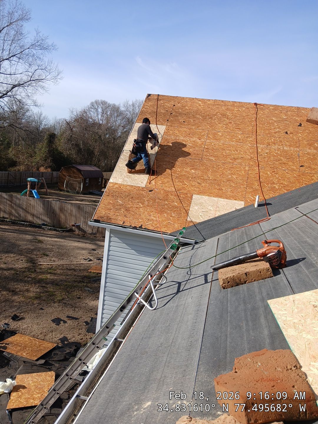 FORTIFIED Roof Installation in Jacksonville NC | CertainTeed Landmark AR Charcoal Black Shingles by RGR Construction and Roofing, LLC