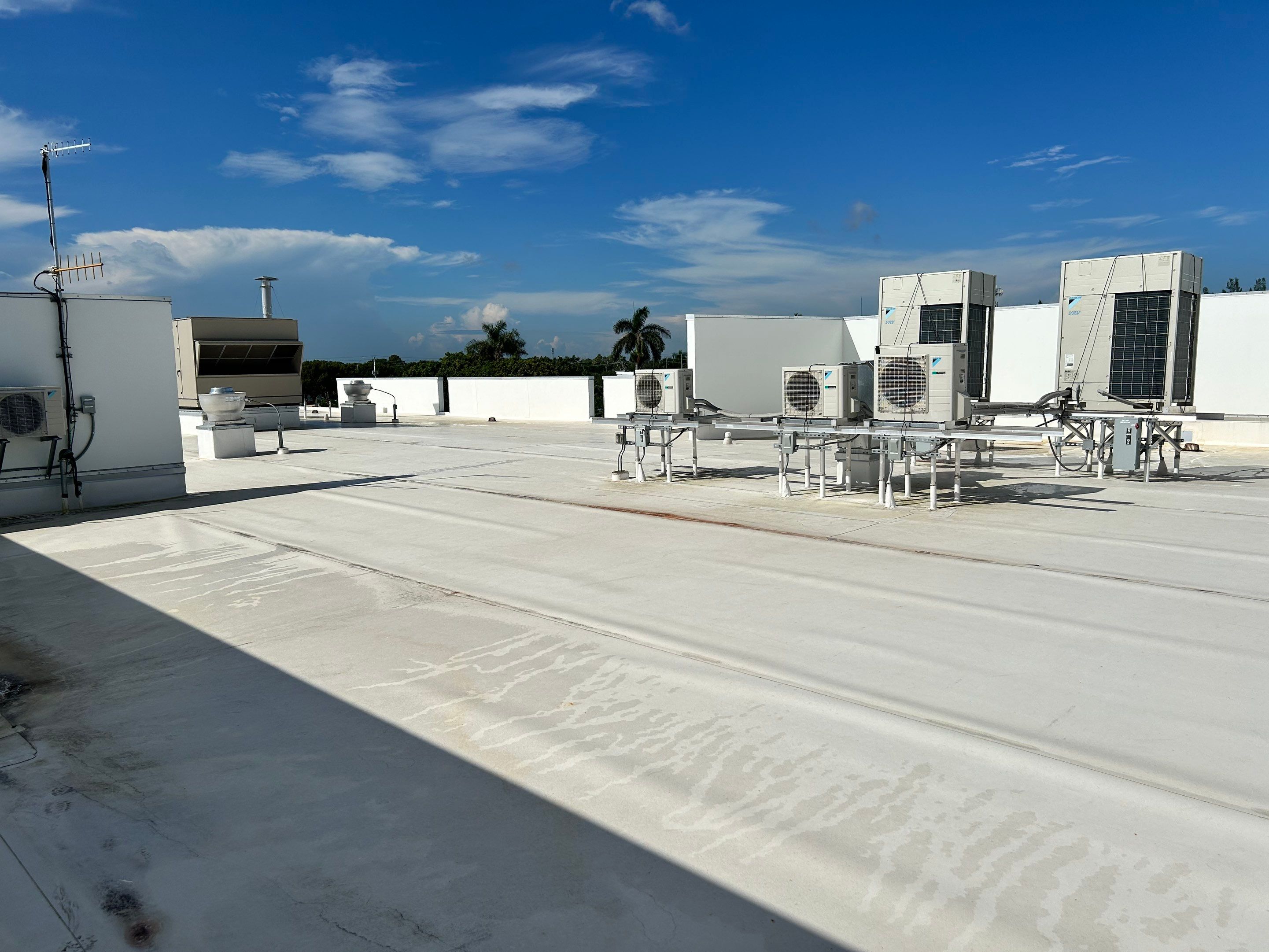 TPO Flat Roof Installation at Dade Quail Roost in Miami by AJF ROOFING INC