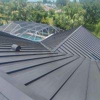 24ga 1.5" Mechanical Seam Dark Bronze by Total Roofing System The Metal Roof Experts