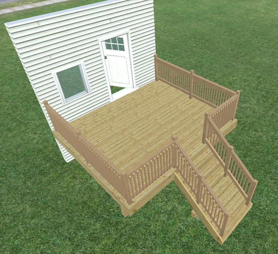 Oak Leaf Circle - Deck Installation  by Pillar and Pine