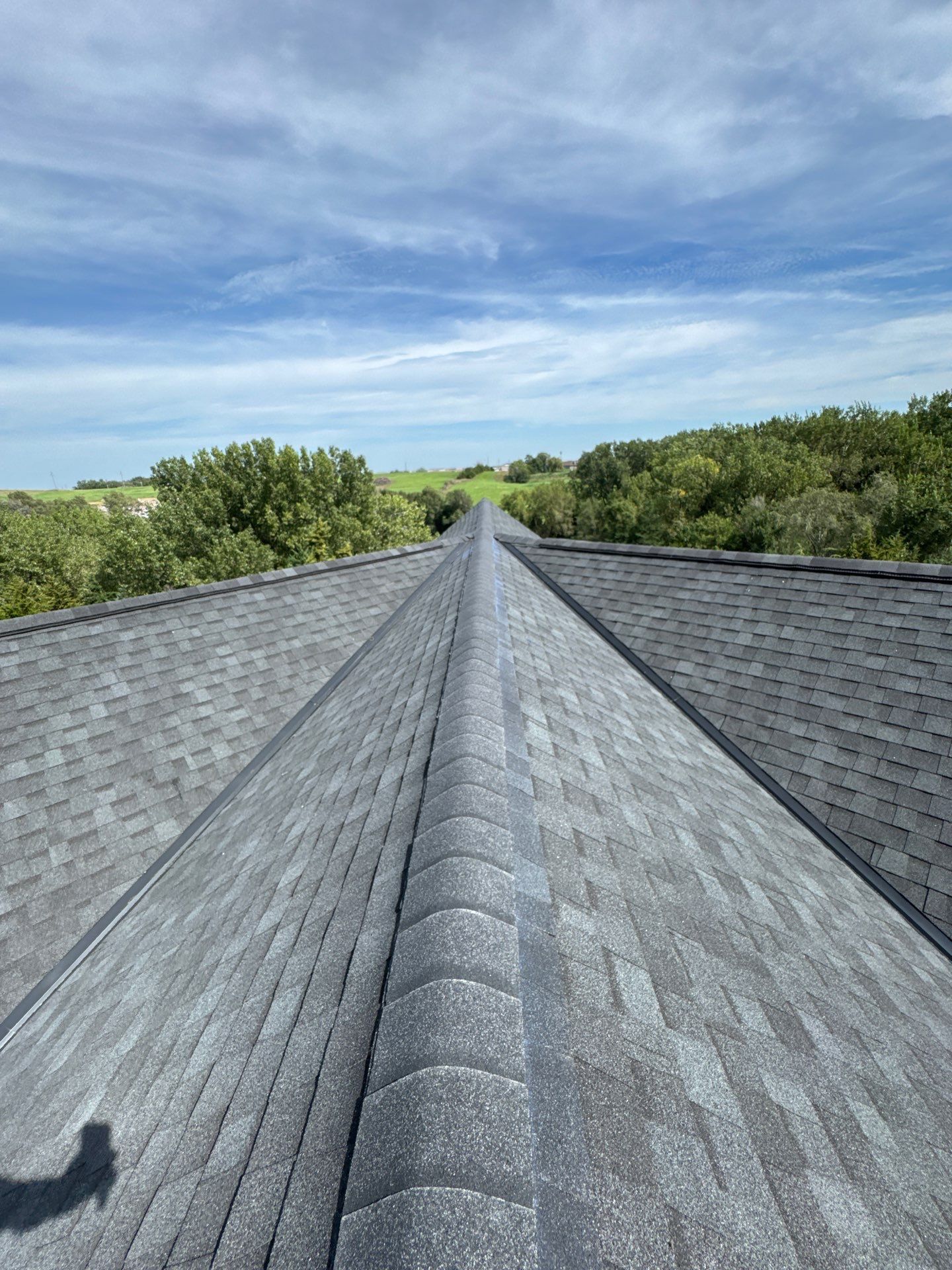 Roof Replacement with Ridge Vent and New Soffit in West Point, NE by Crows Roofing LLC