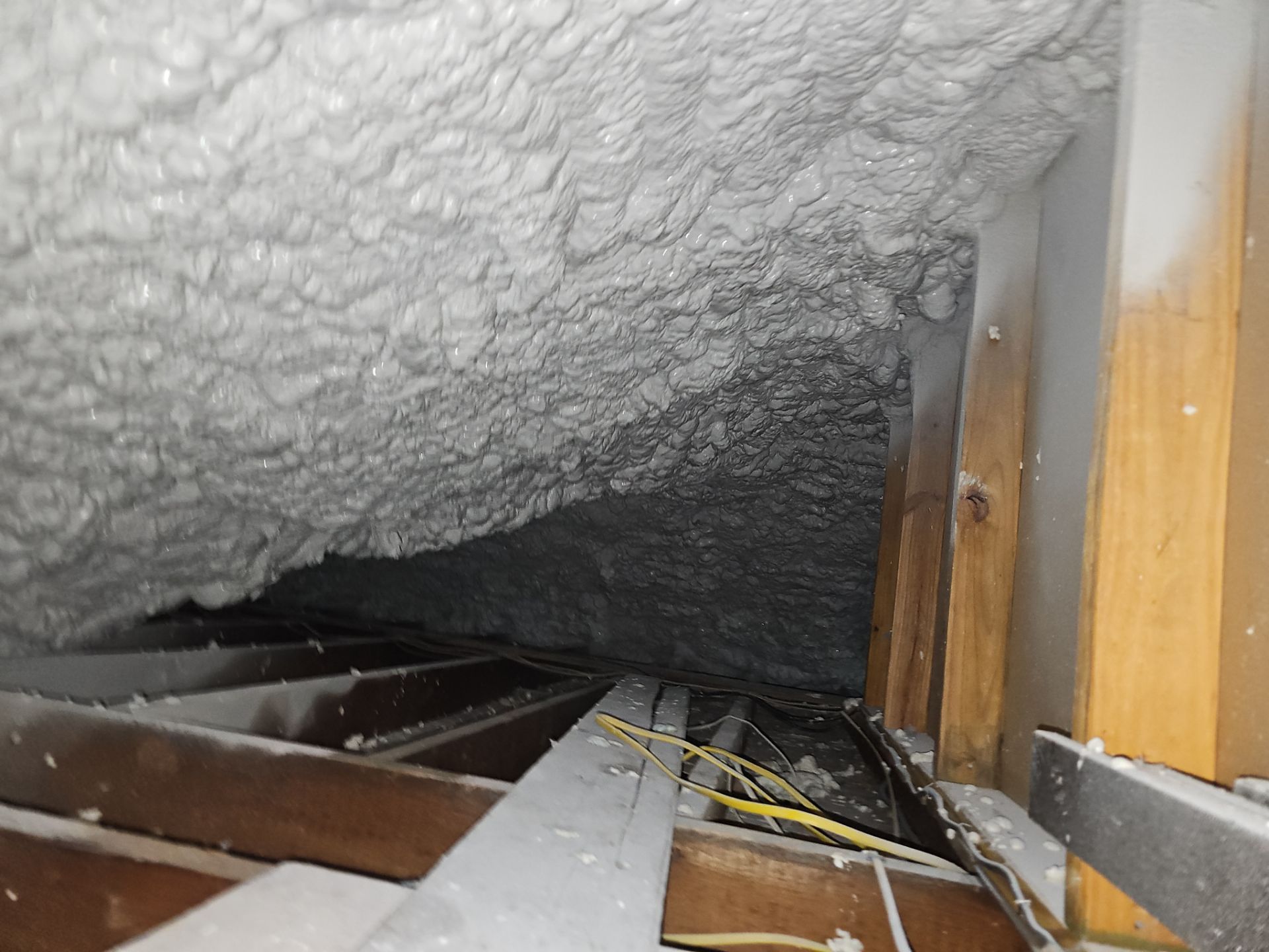 Attic Insulation using open cell spray foam by NYS Foam & Energy