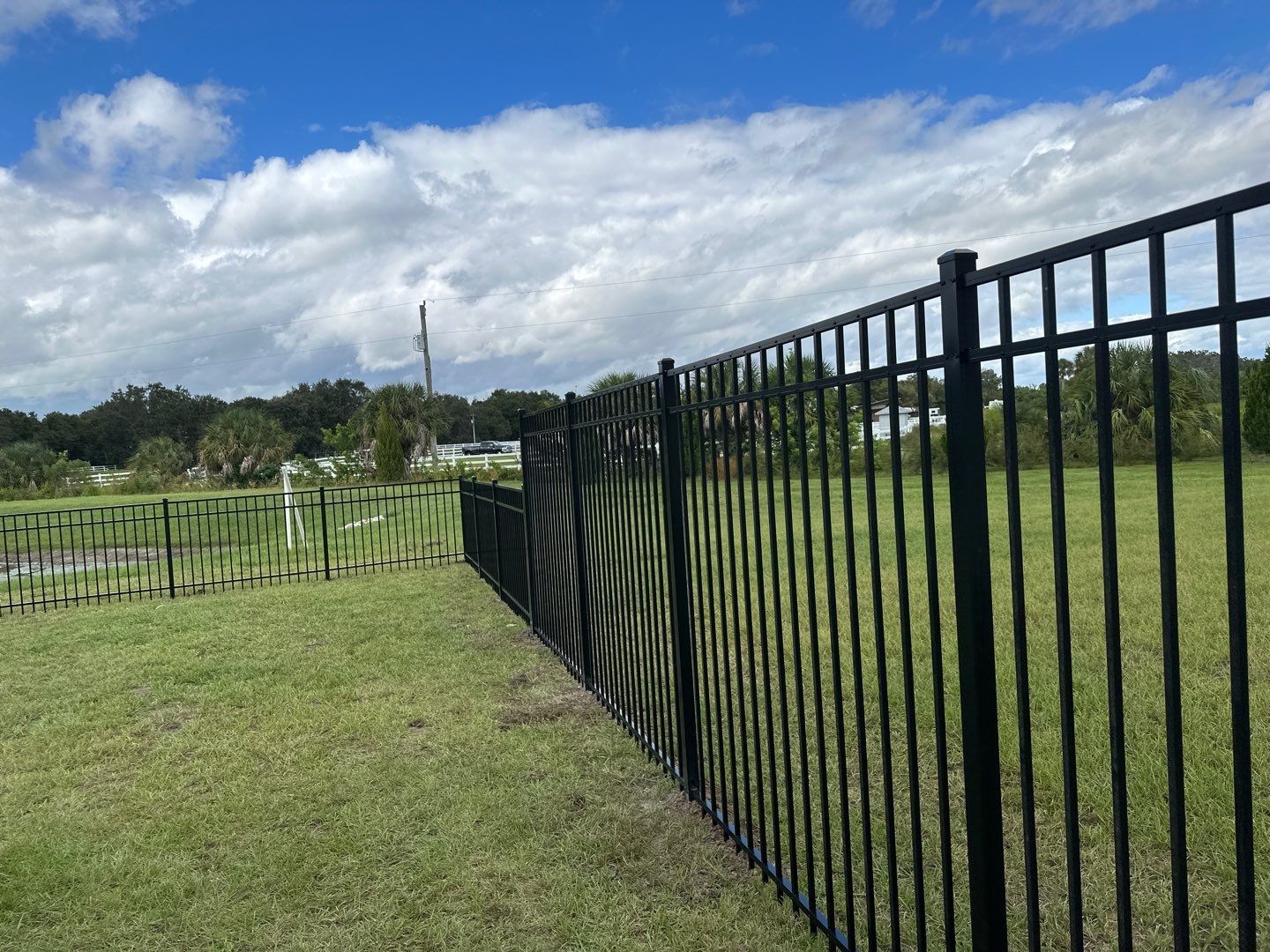 Aluminum Fence Installation using Black 3 Rail Aluminum Fence by Asap fence and gates, LLC