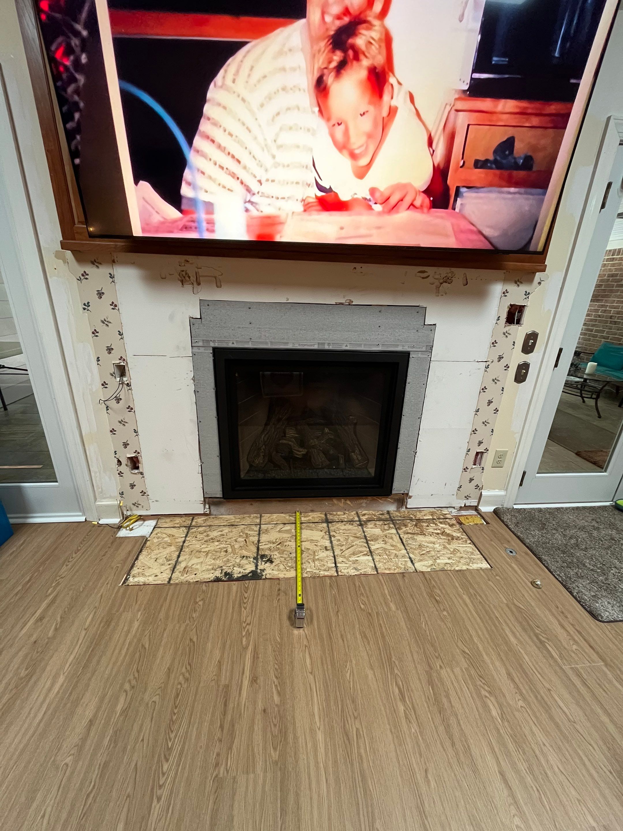 Granite Hearth and Stack Stone Finish in Carrollton by Premier Chimney and Roofing