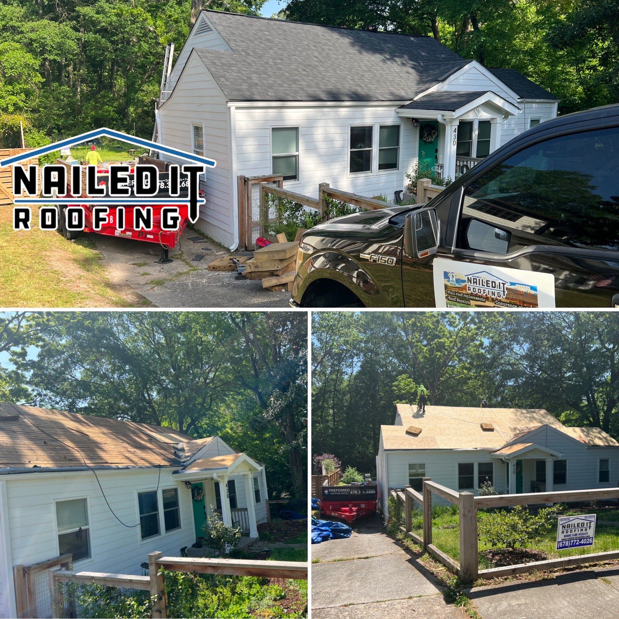 Roof Replaced and interior repaired by Nailed It Roofing & Remodeling LLC
