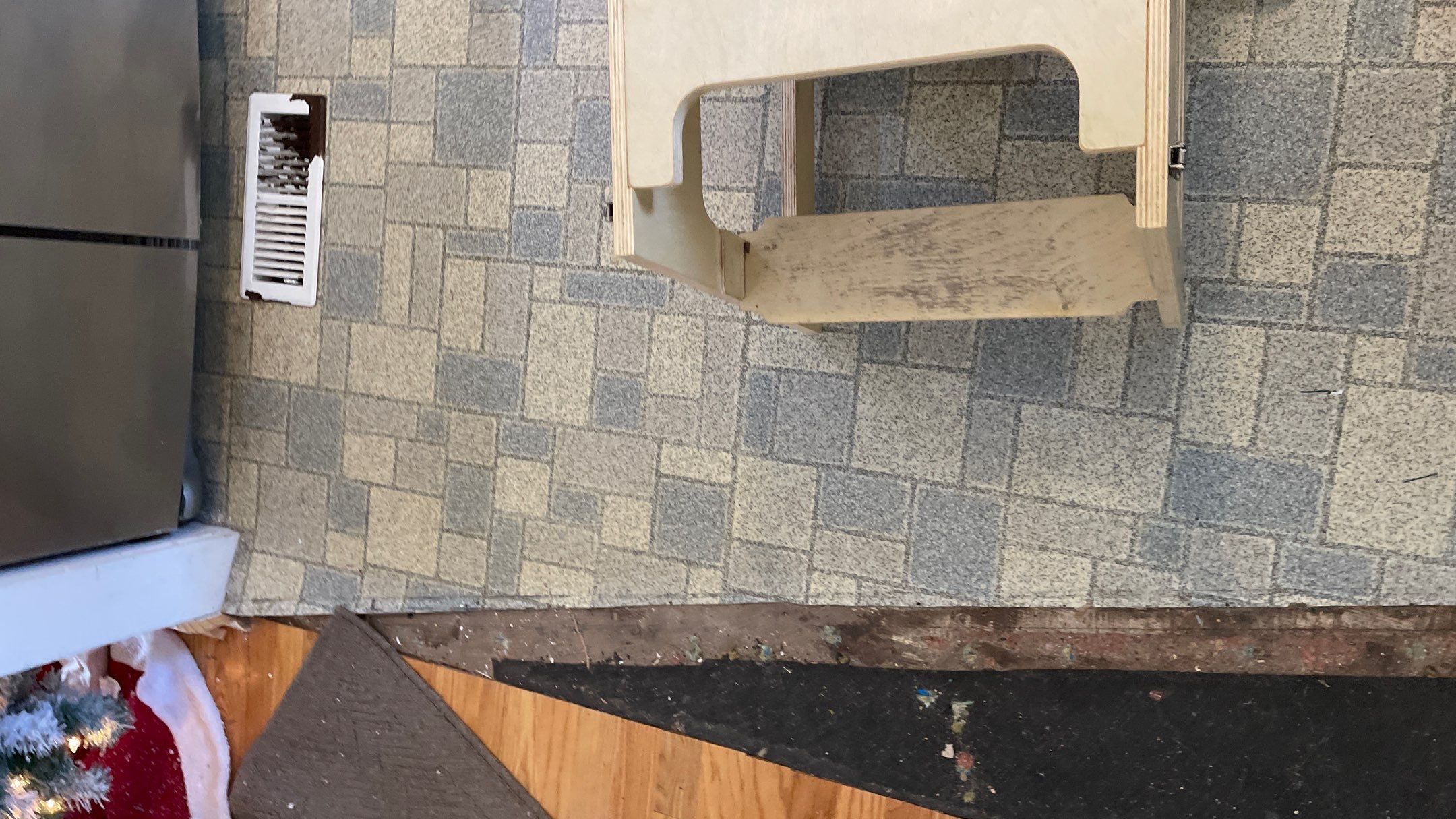 Kitchen Backsplash and Herringbone Tile Floor Remodel by Footprints Floors of Coastal Carolina