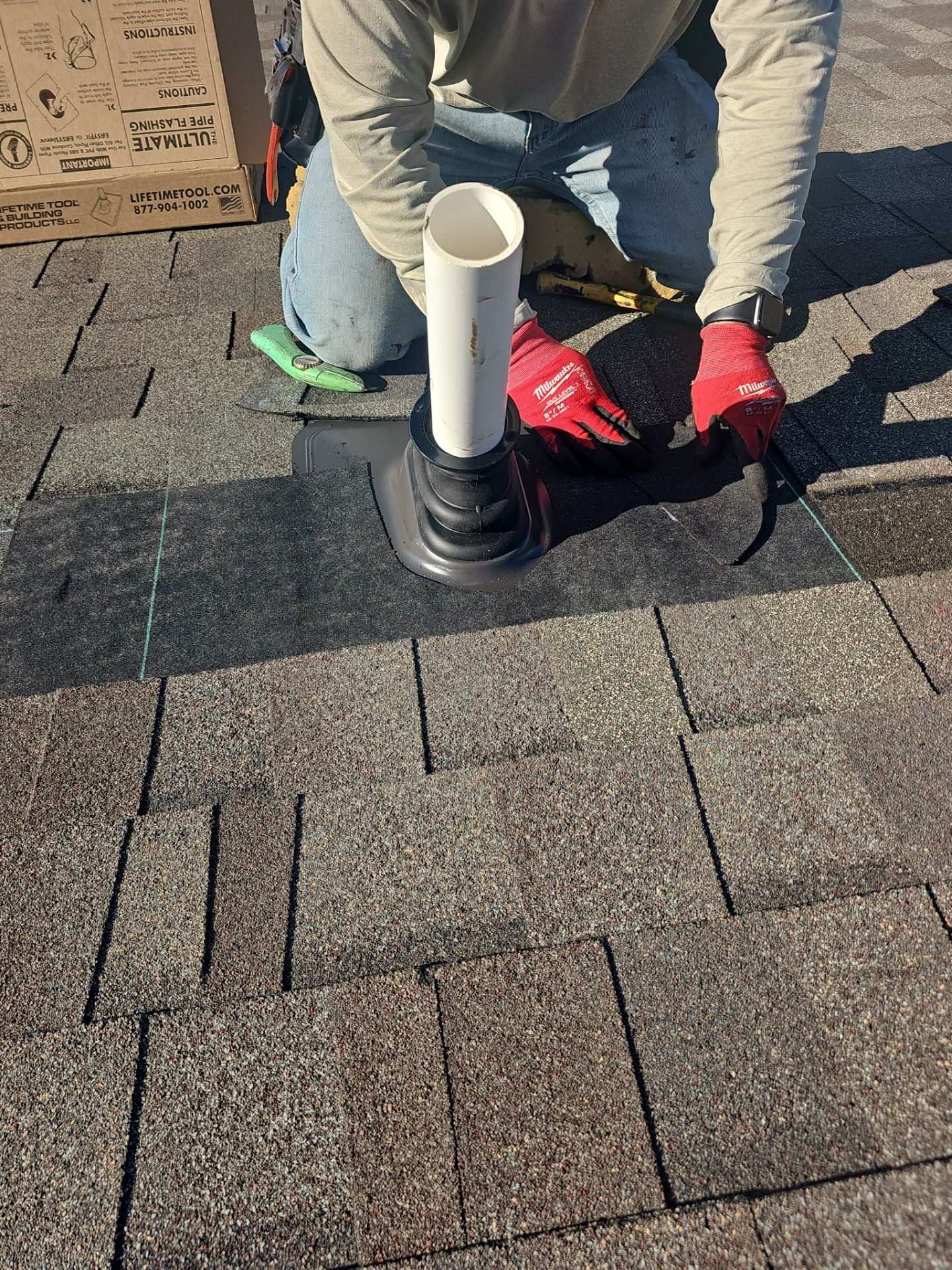 Roof Repair - Ridge Vent and Vent Flashing Boot Replacement by Winchester Roofing