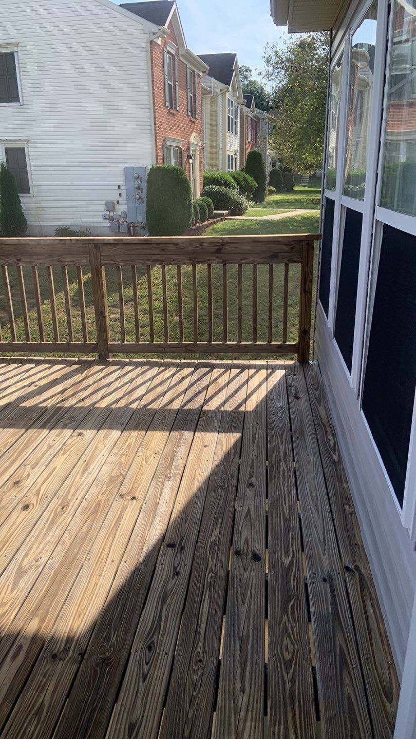 Deck Refinishing using Powerwasher by A1 NERDY HOMES LLC