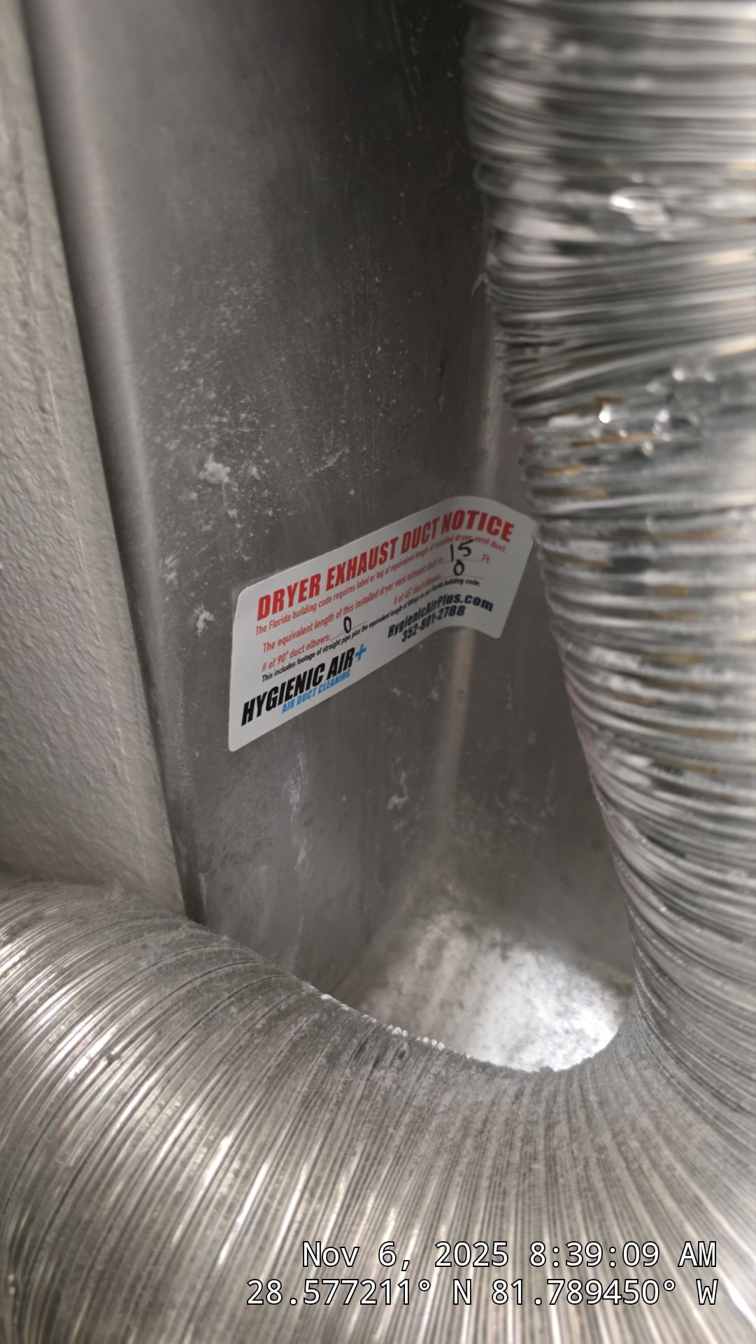 Dryer Vent in Cleaning in Clermont by Hygienic Air, Inc