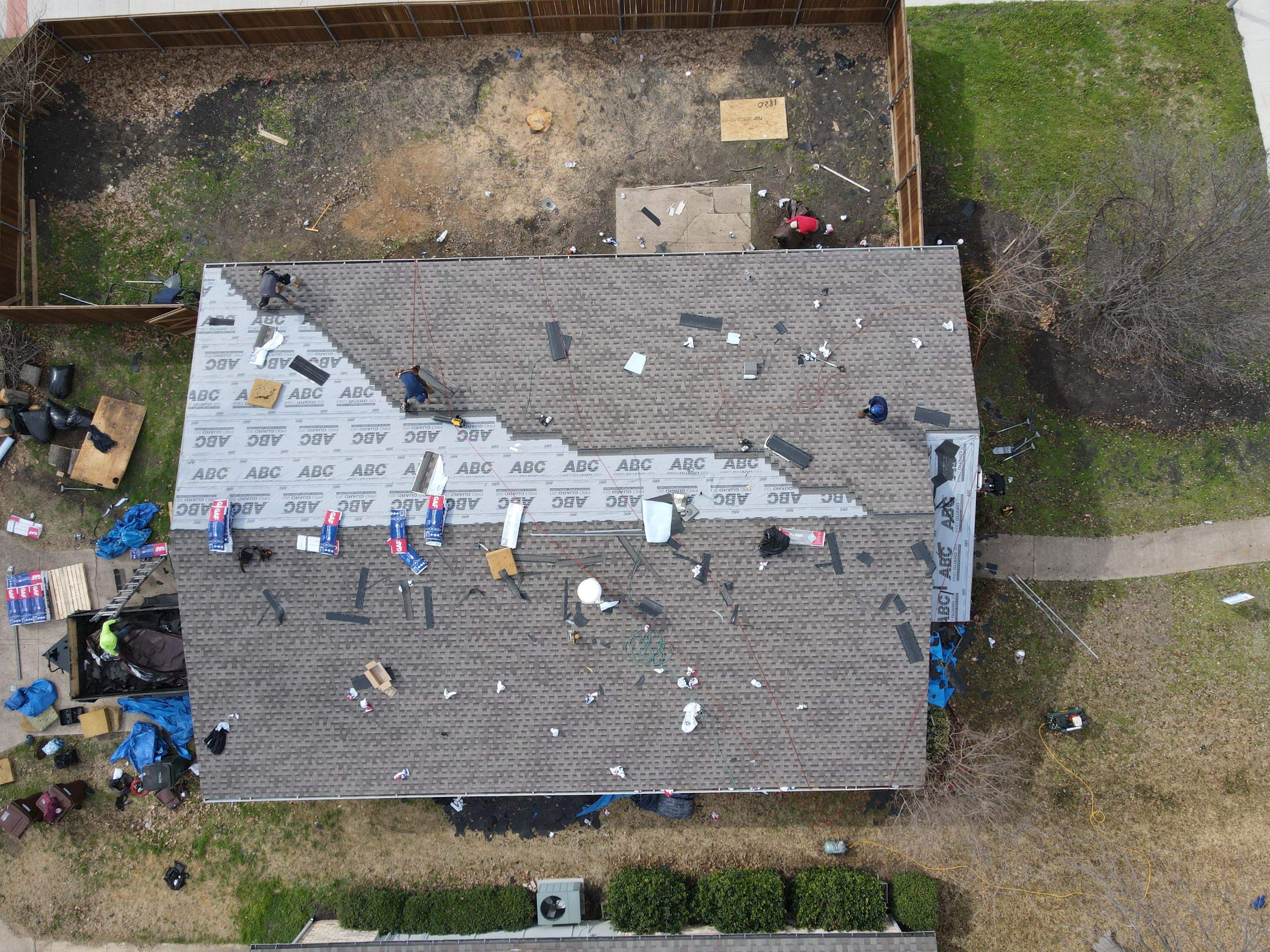 Residential Roofing Installation using GAF Timberline HDZ - Plano TX by Lighthouse Contractors