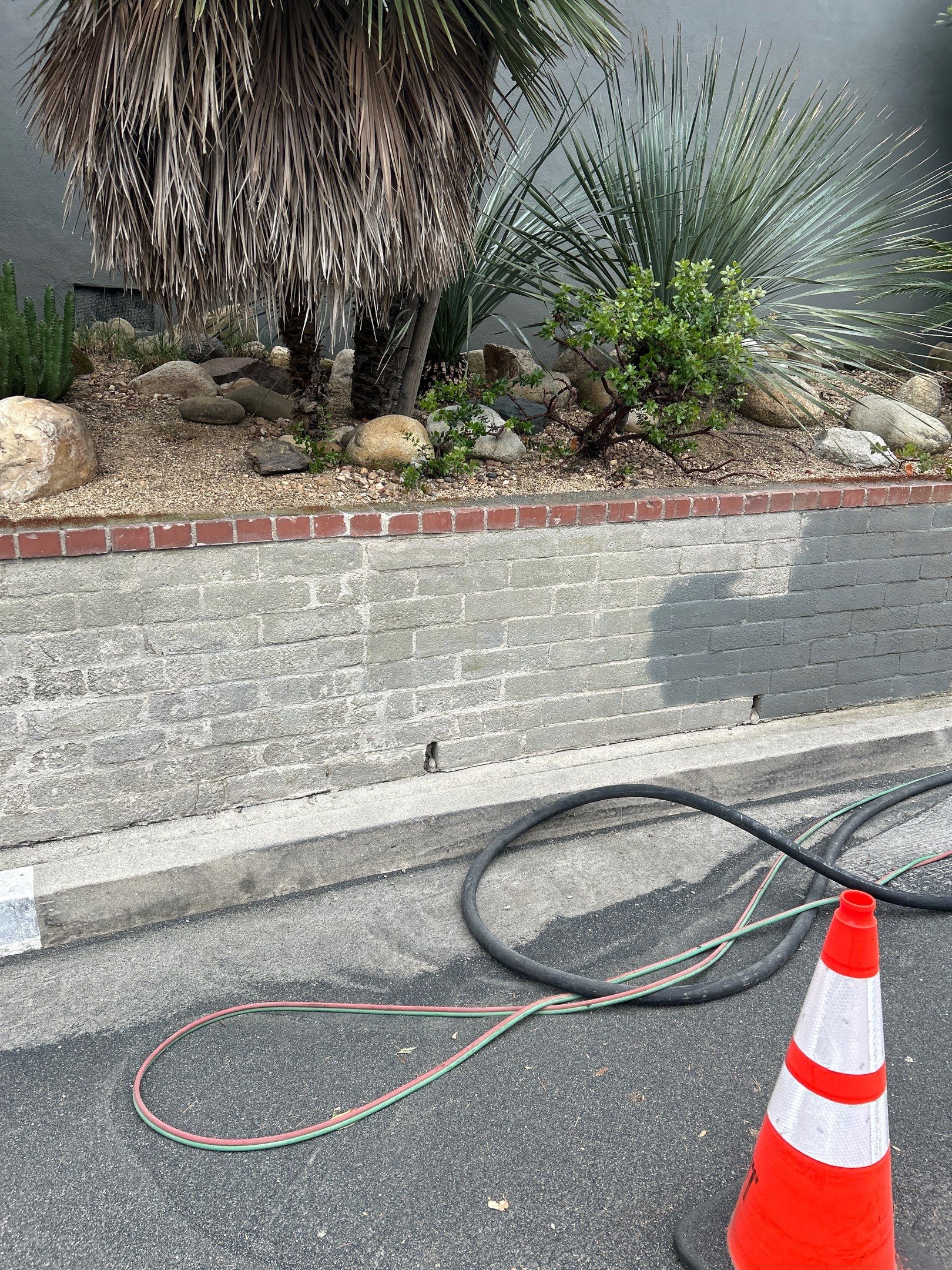 Sandblasting Paint Off Brick Wall In Los Angeles, CA by La Power Washing Inc