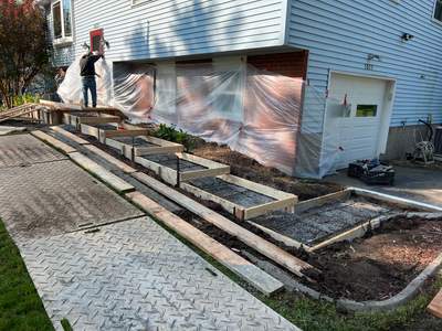 Steps with Broom Finish