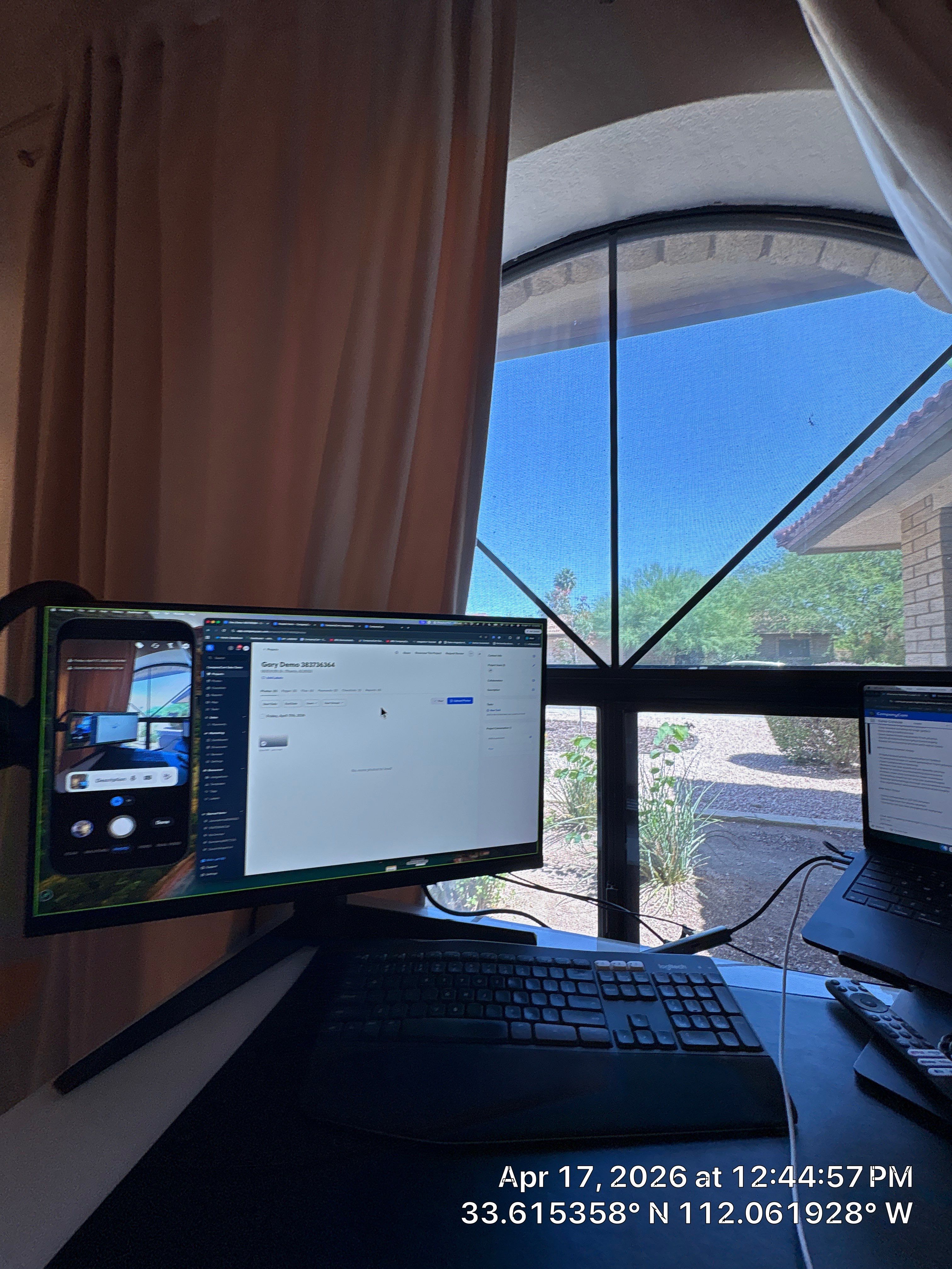 Custom Home Office Installation and Media Wall Setup in Phoenix by CompanyCam Sales Demo