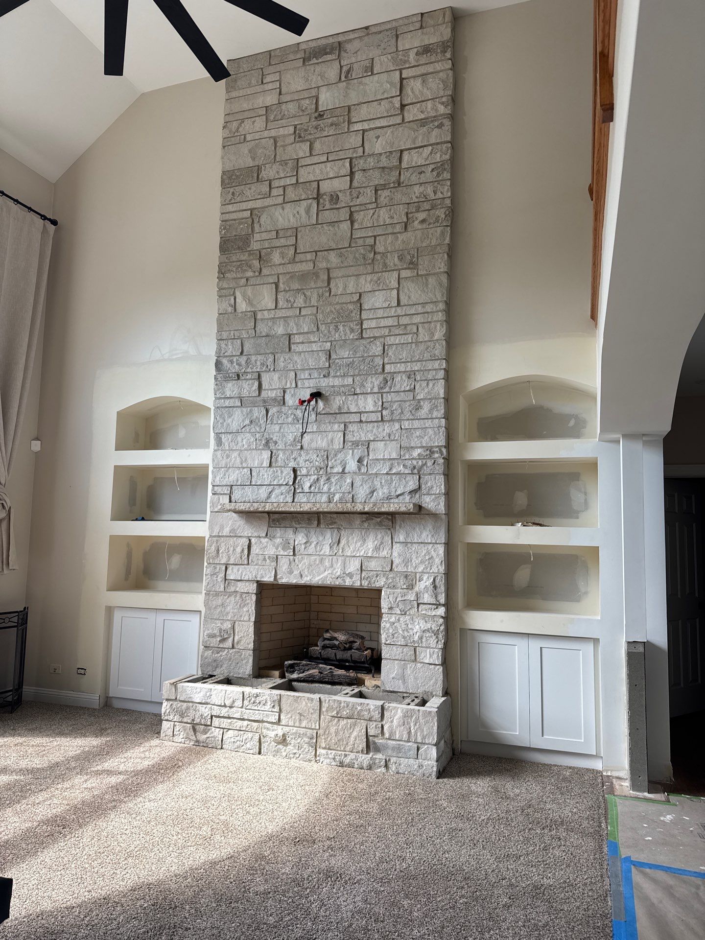 Firebox Rebuild & Stone Veneer Facing by Leonard and Sons Building Services, Inc.