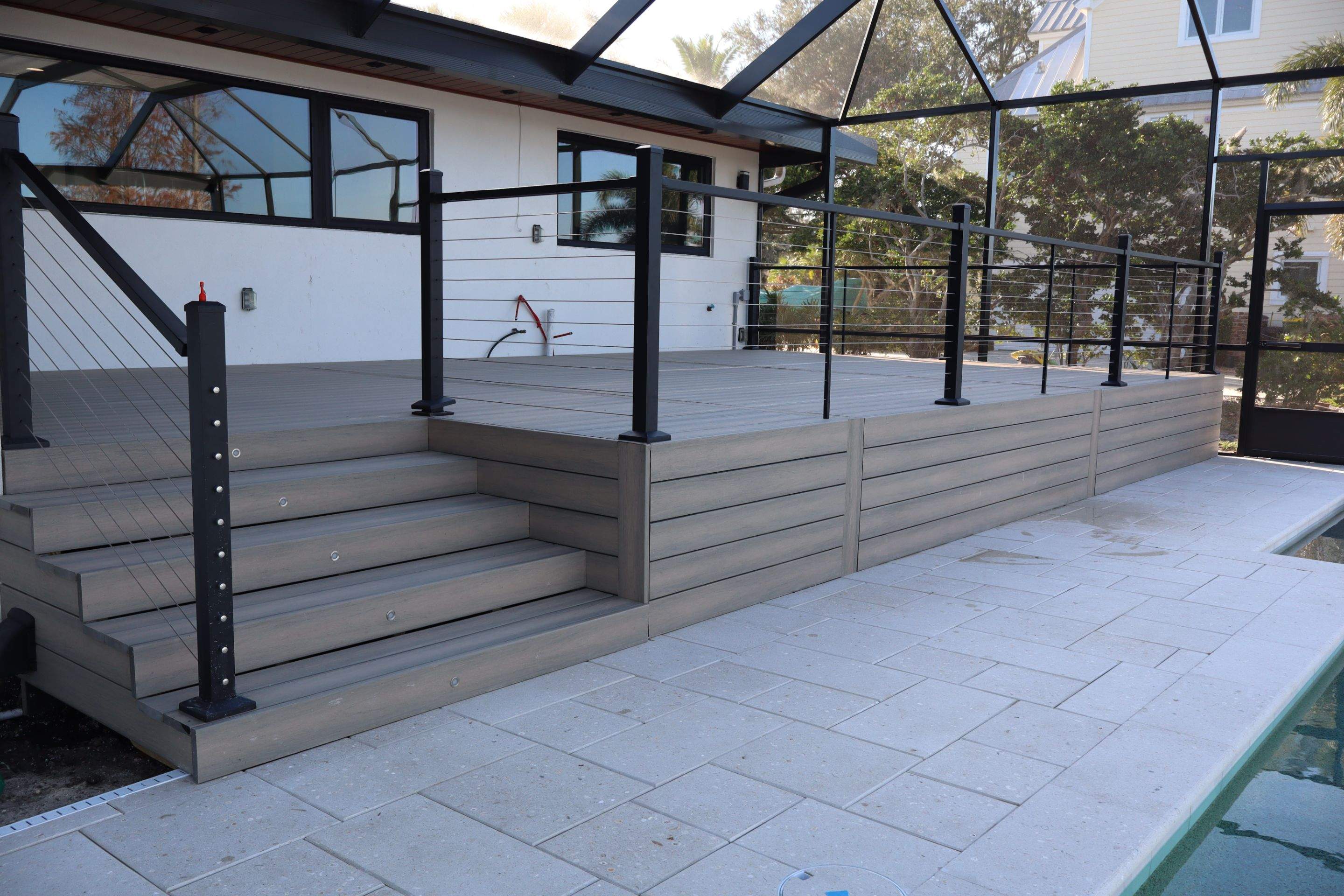New composite deck 30'w x 16'd by Orlando pergolas