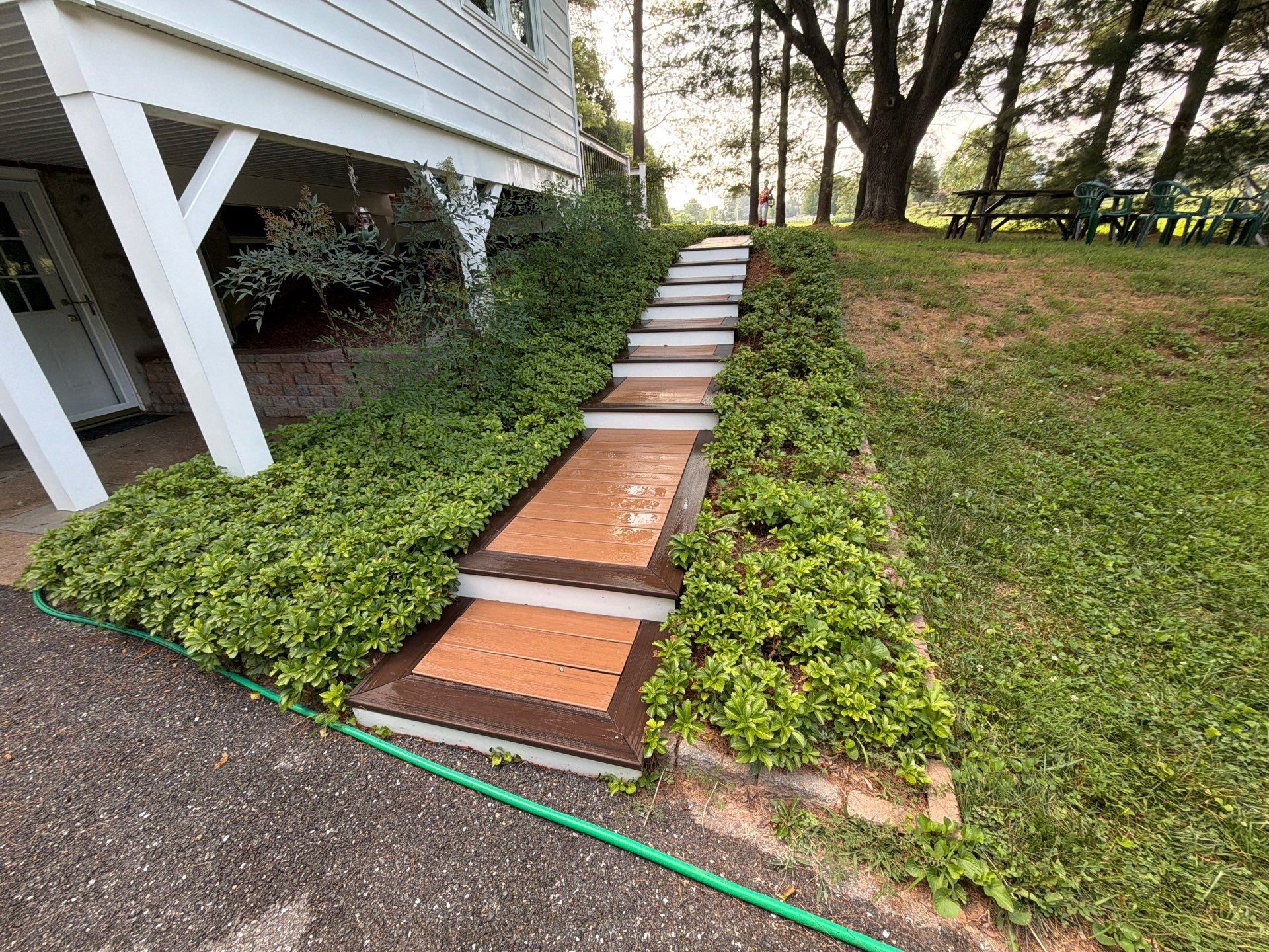 Composite Deck Construction and Exterior Walkway in Sykesville by Baltimore Pressure Washers Inc.