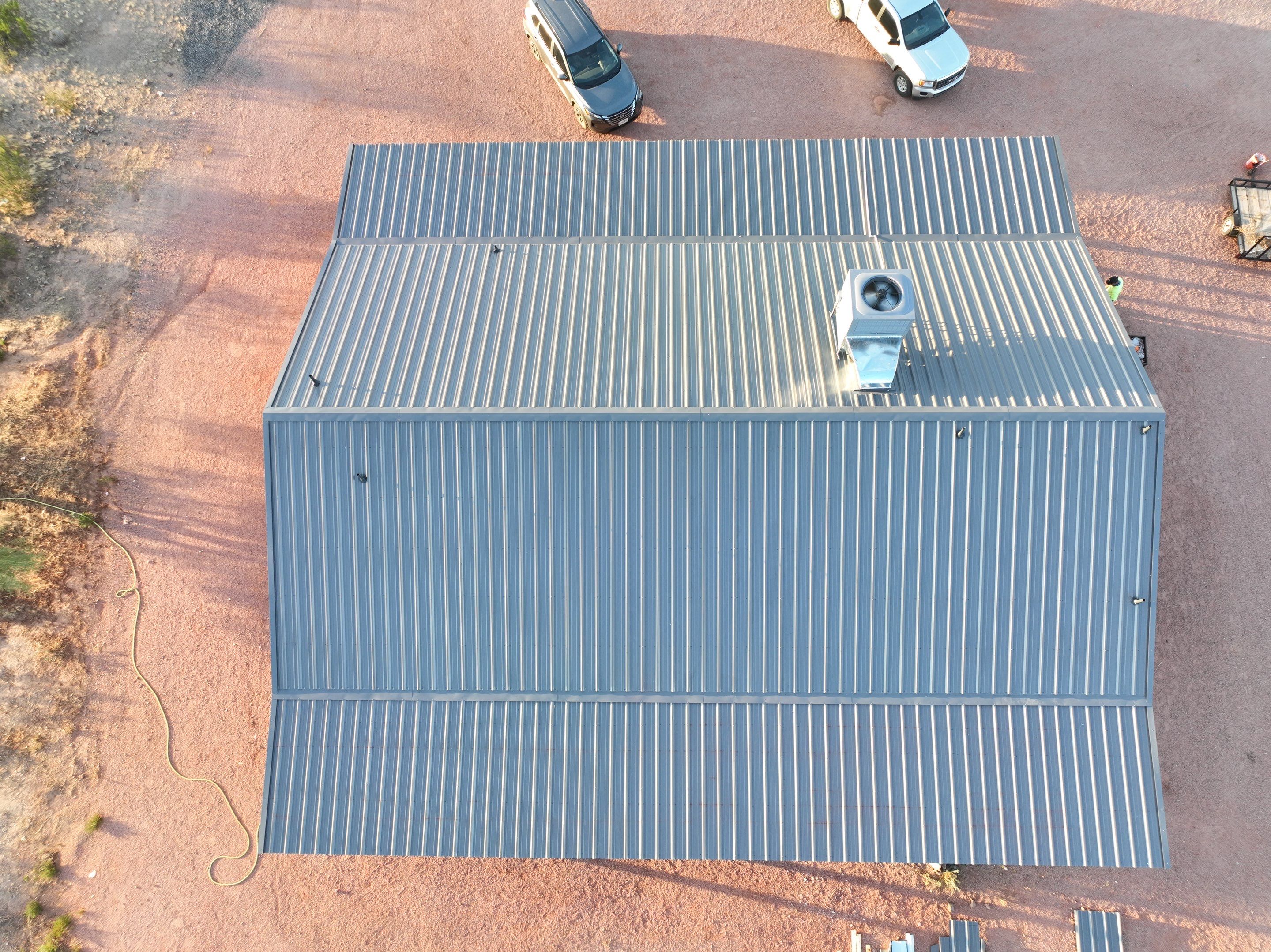 Slate Gray Exposed Fastener by Reimagine Roofing