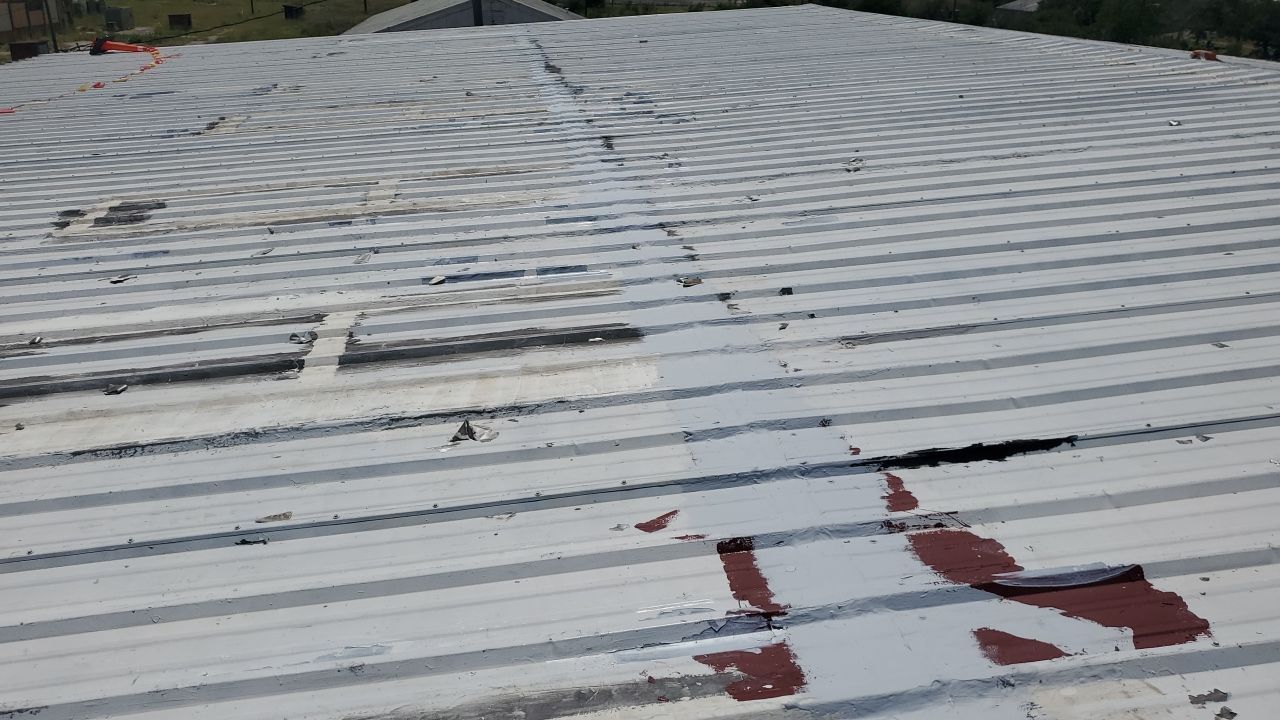 Commercial Roofing Installation using GAF 10 Year Acrylic System by Lighthouse Roofing