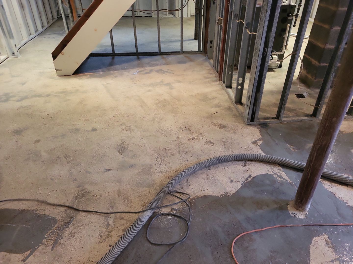 Basement Concrete Floor Coating with Penntek Flake System by Spectrum Painting, LLC