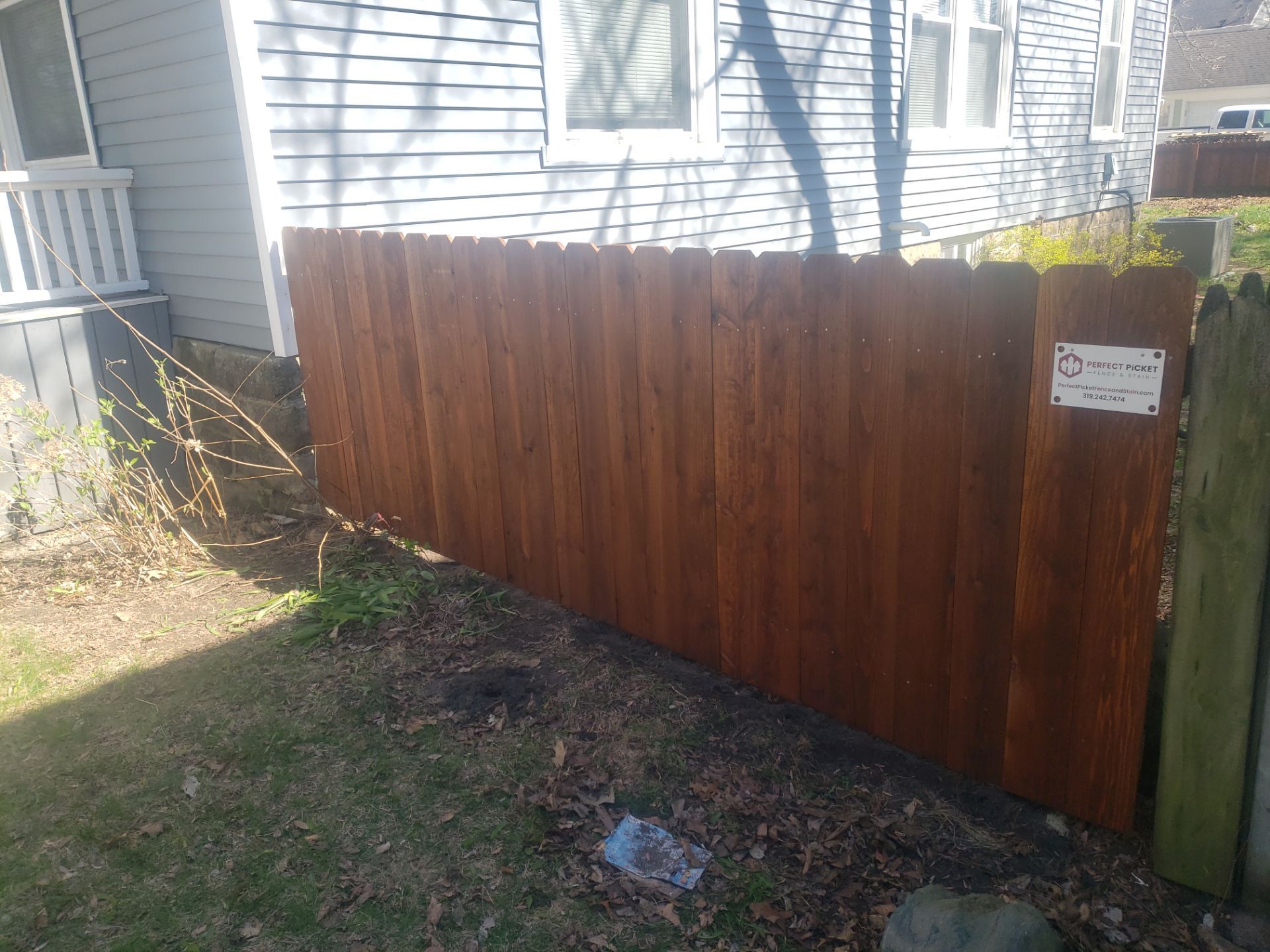 Project in Charles City by Perfect Picket Fence and Stain