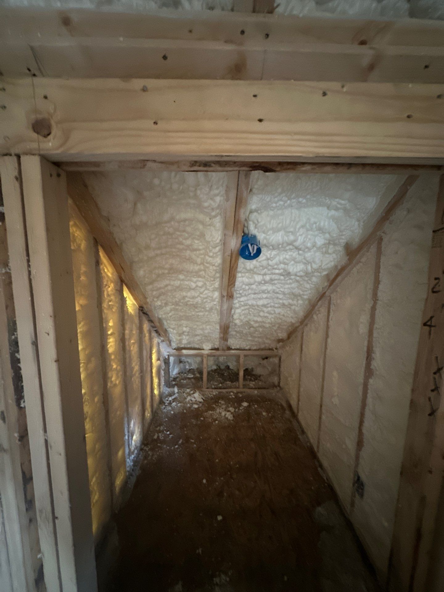 Full encapsulation with open cell spray foam on this custom home in Dallas by Apex Insulation Solutions