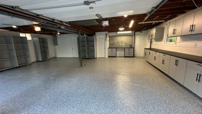 Vernon T. new garage floor and storage looks great!!