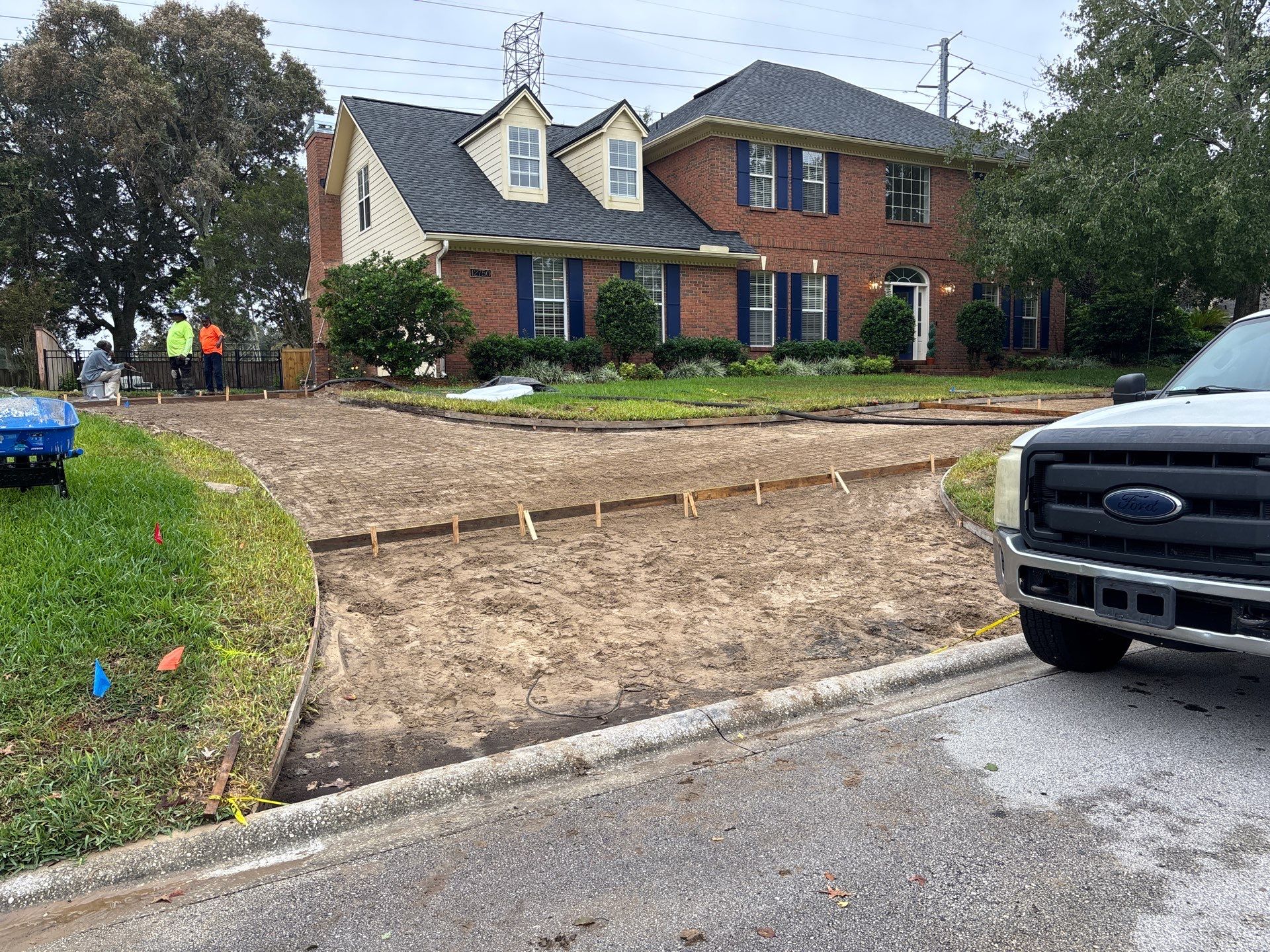 Driveway Replacement ON A HILL in Jacksonville, Florida by Burlington Concrete & Asphalt Inc