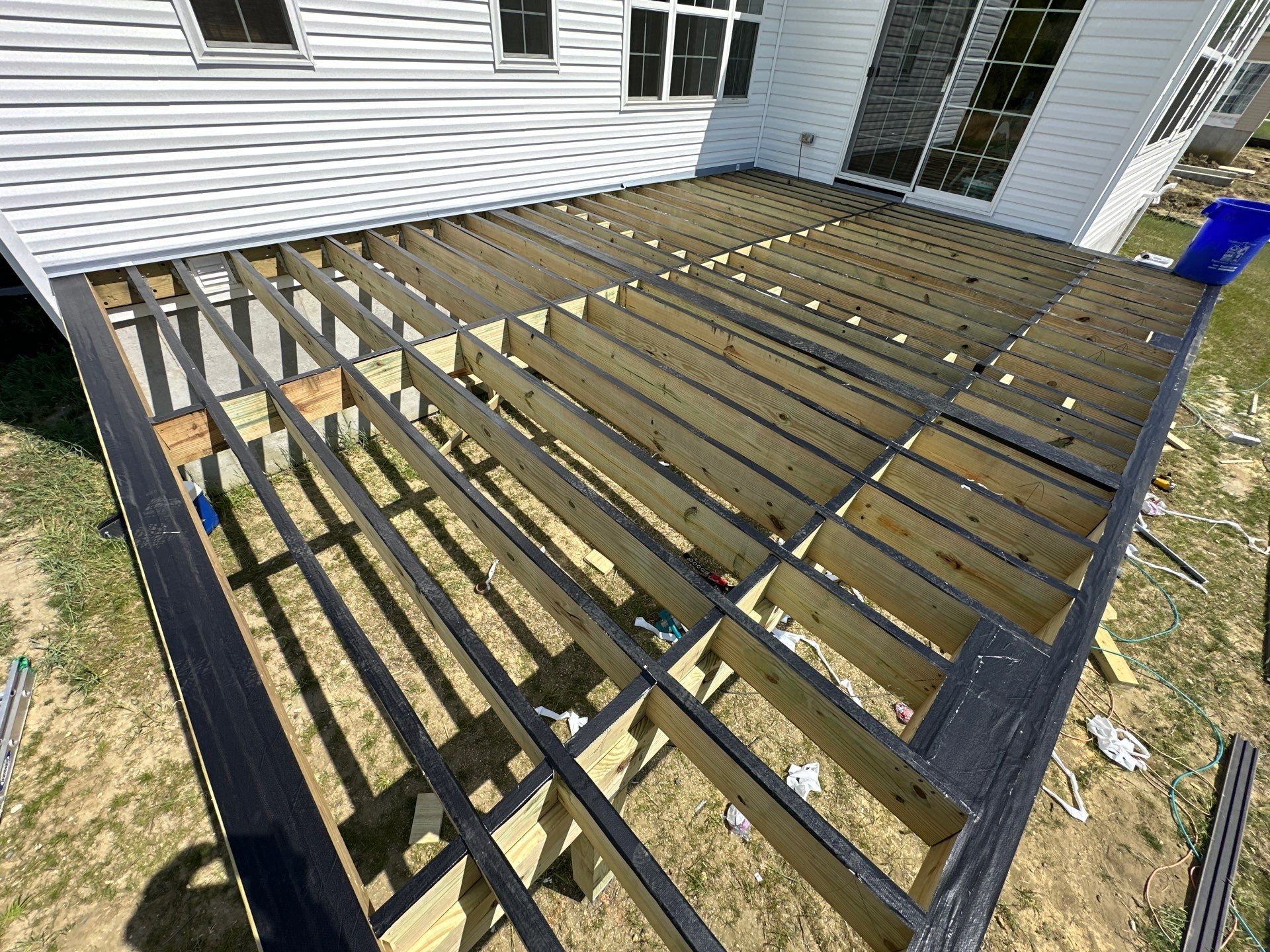 New deck + Manual Louvered Pergola by deck guardian
