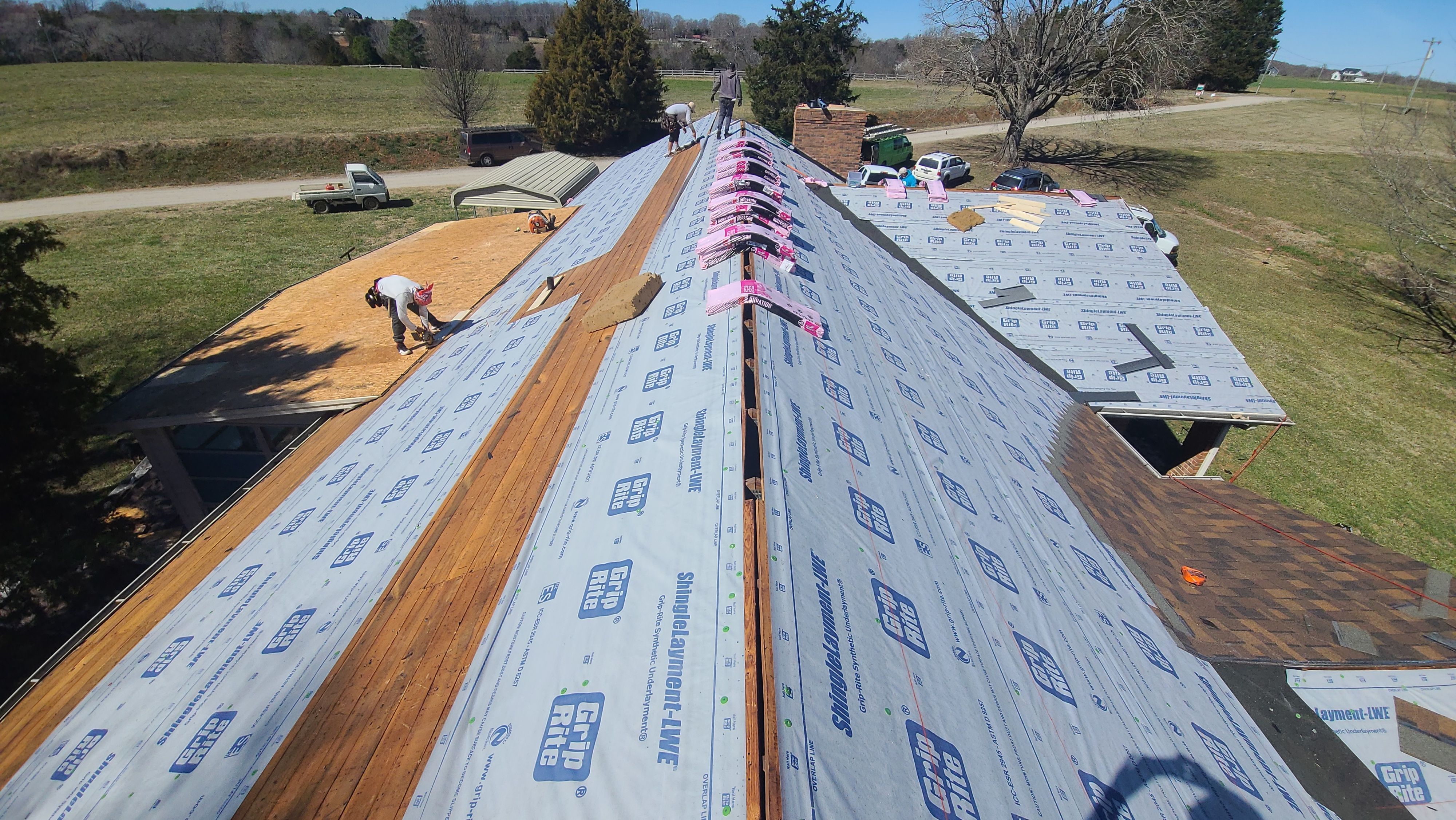 Farm roof job by BROCK BUILDERS 