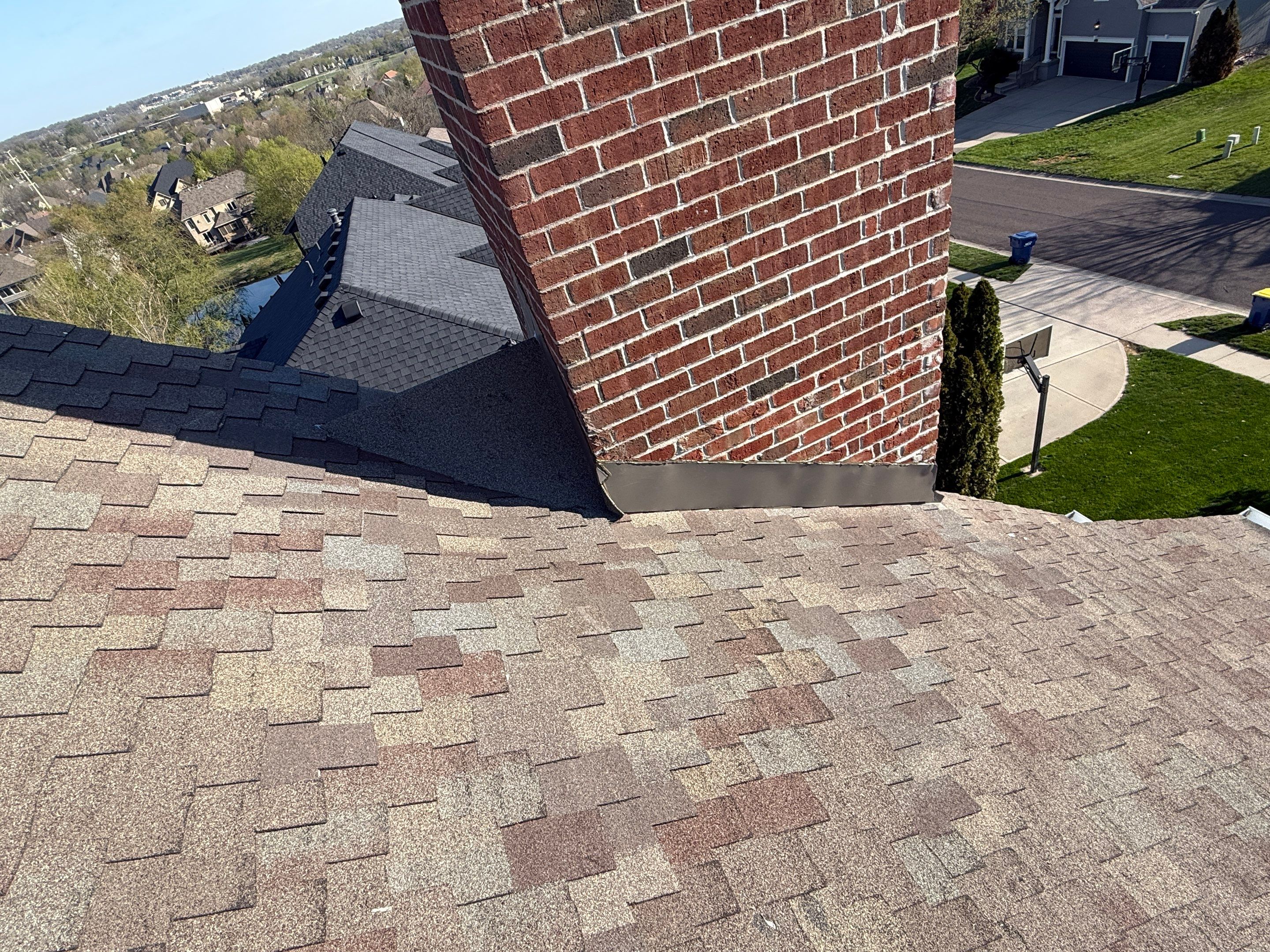 Asphalt Shingle Roof Repair and Chimney Flashing in Overland Park by Summit Roofing
