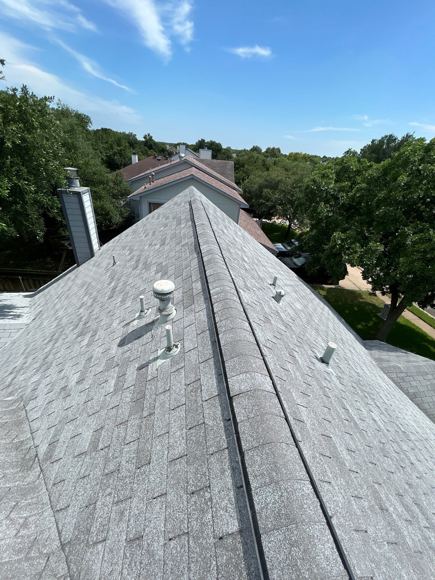 Real Estate Listing: Roof Replacement using GAF - HDZ - Pewter Gray by Action Exteriors Austin