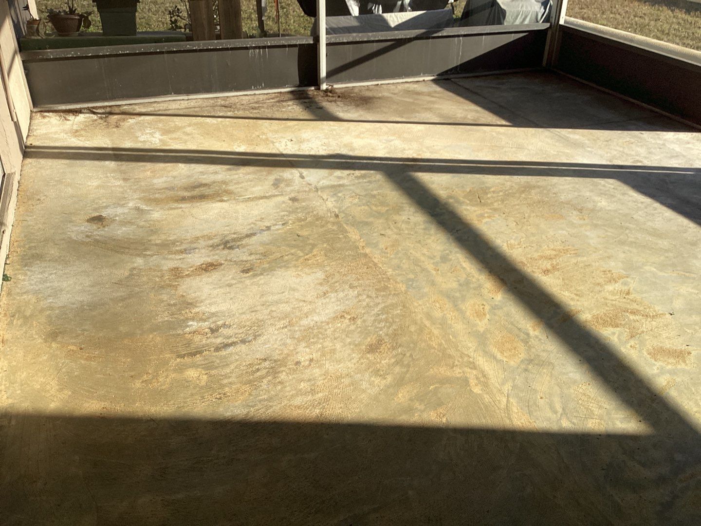 Patio using Cordwood by Amvet concrete coatings llc