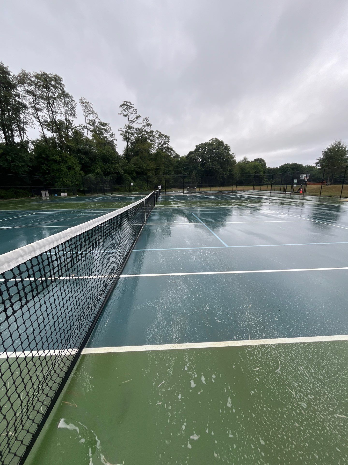 Soft Wash Tennis Court Cleaning by Clearview Washing