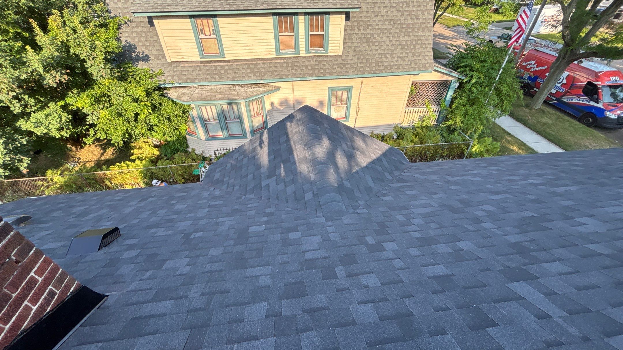 Roof Replacement using Owens Corning Onyx Black by 180 Contractors