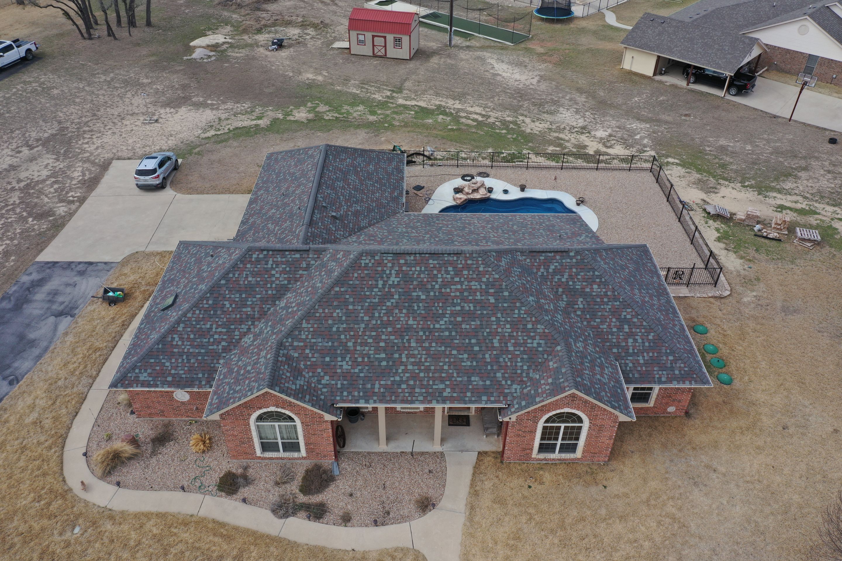Residential Roof Replacement using Owens Corning - Duration - Colonial Slate by Action Exteriors Austin