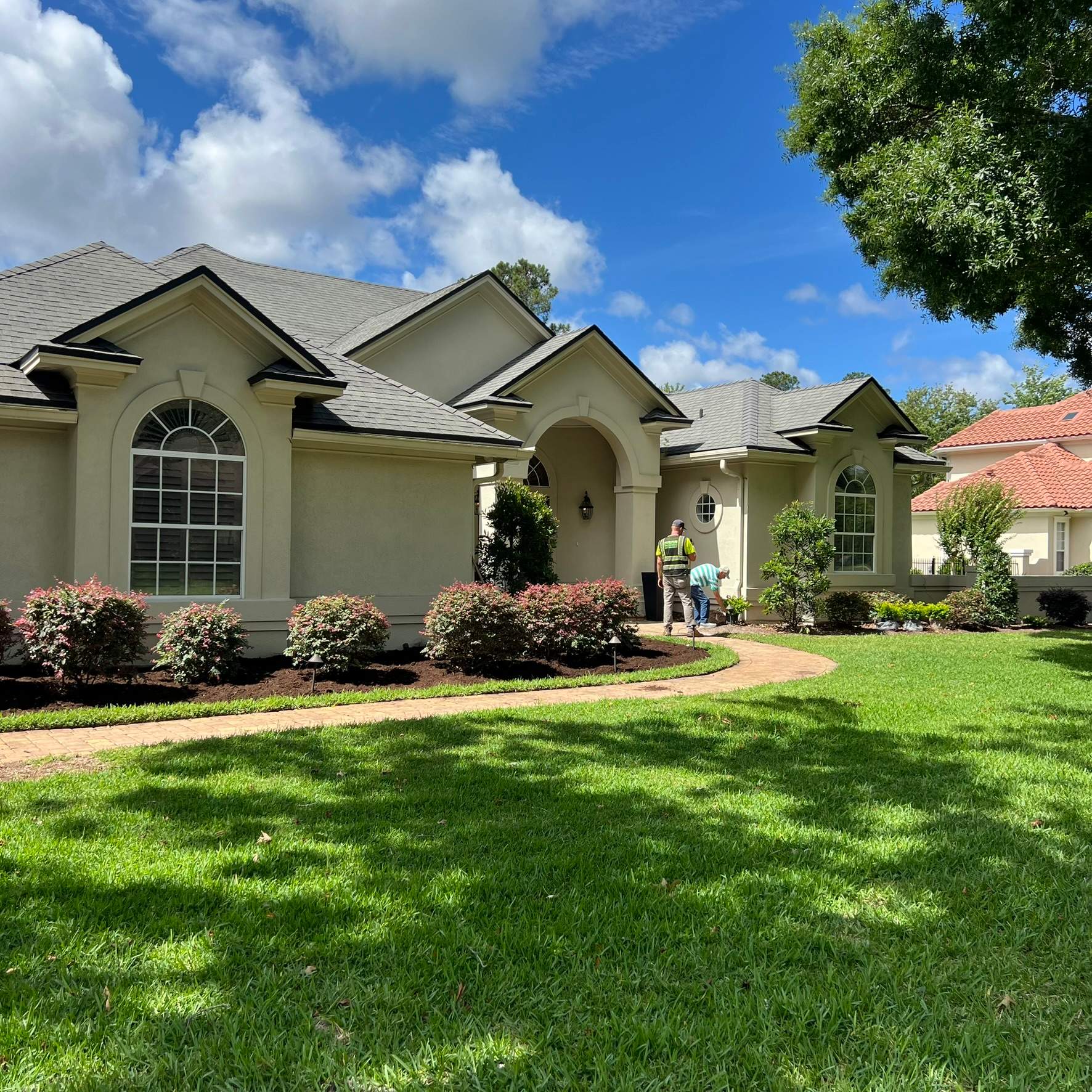 Plant & Mulch Installation | Deerwood Country Club by ProGreen Services