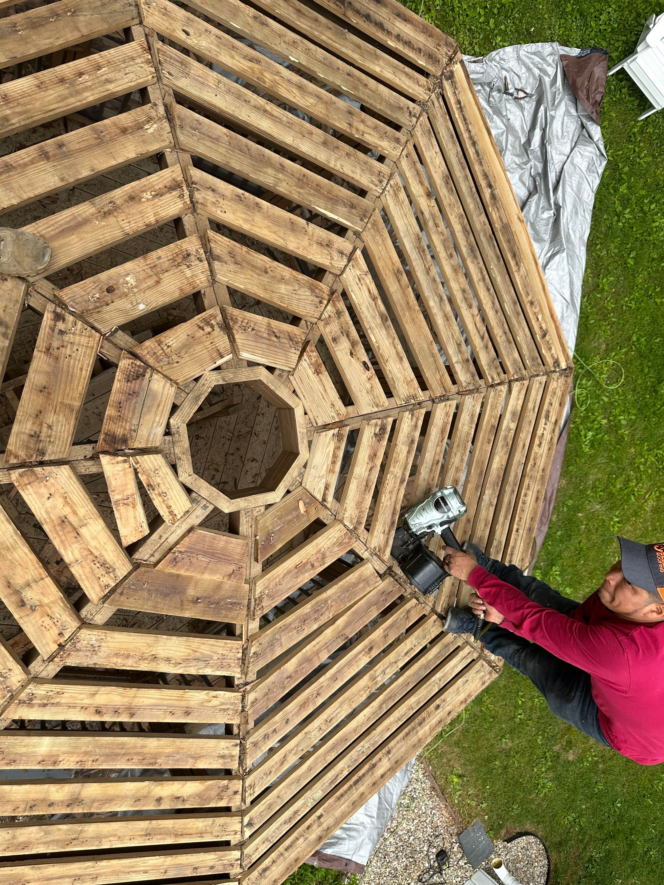 Residential Roofing Installation using Copper Penny Metal Roof by A Plus Exterior