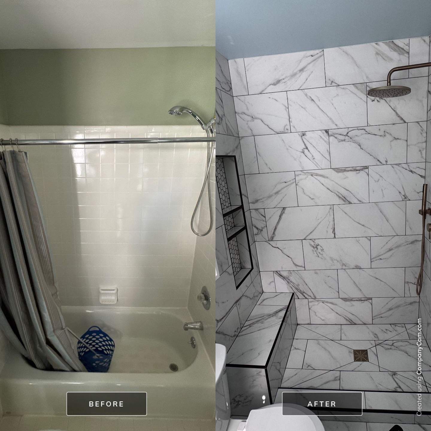 Tub to walk-in shower by Prudencio