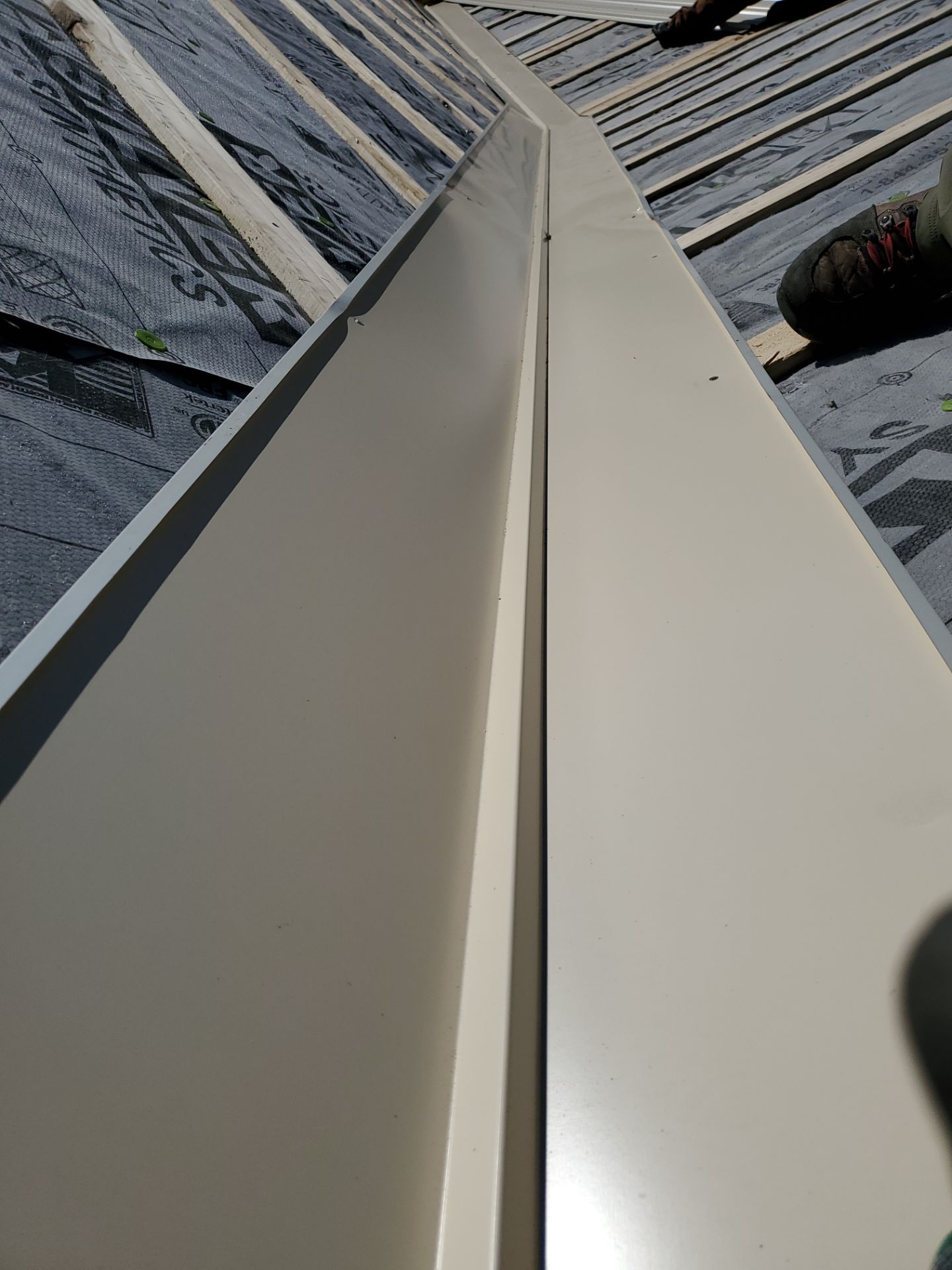 Residential Metal Roof Replacement using Reed's Metals: 26 GA. Colored Residential Metal Panels (Ivory) by Hostetler Roofing