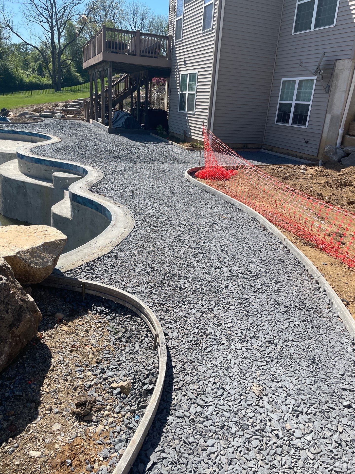 Stamped Pool Deck in Whitehall, PA by Architectural Concrete Design