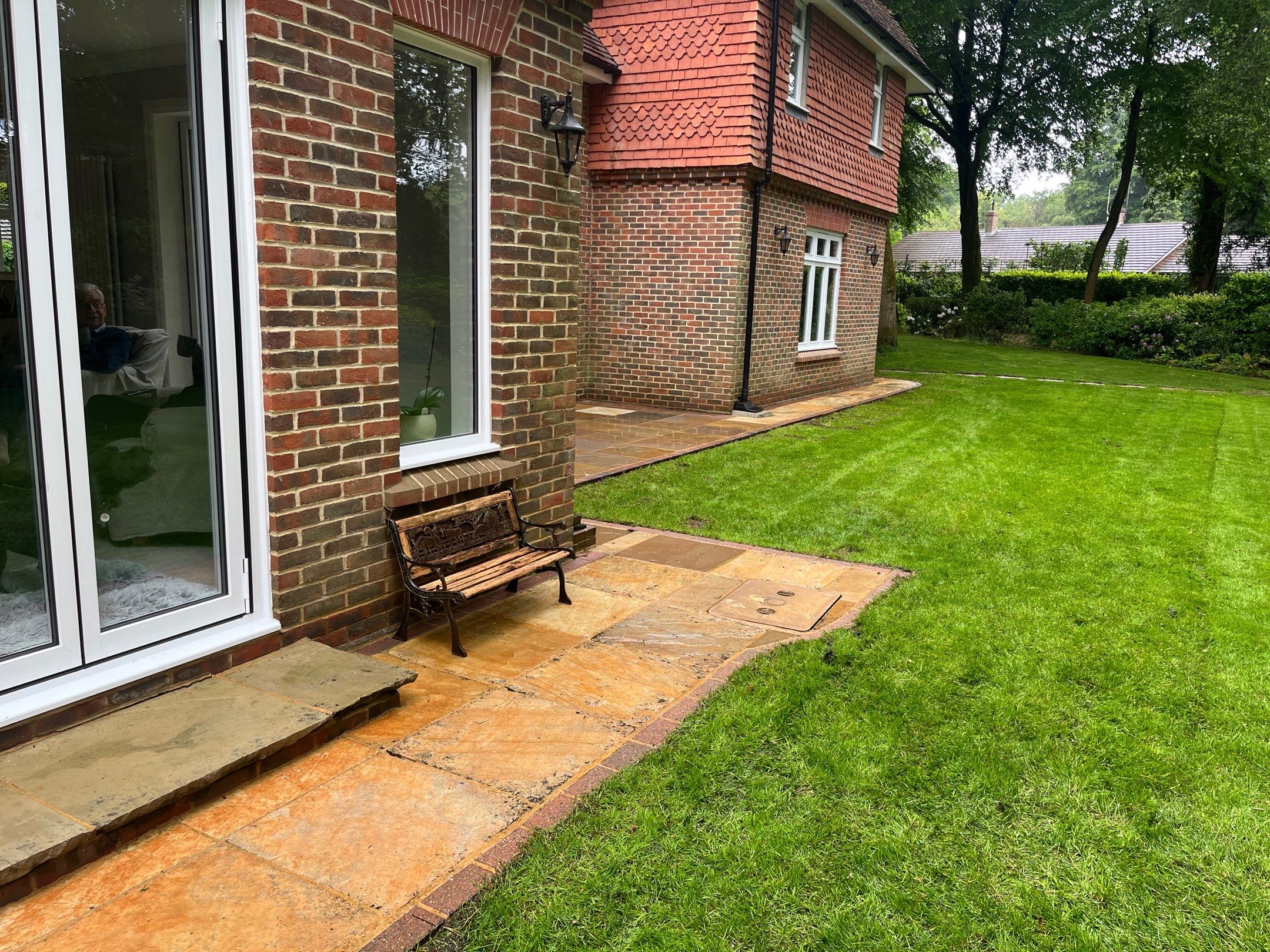 Patio Clean using 18inch Whirlaway FSC by Ges Exterior Cleaning ltd