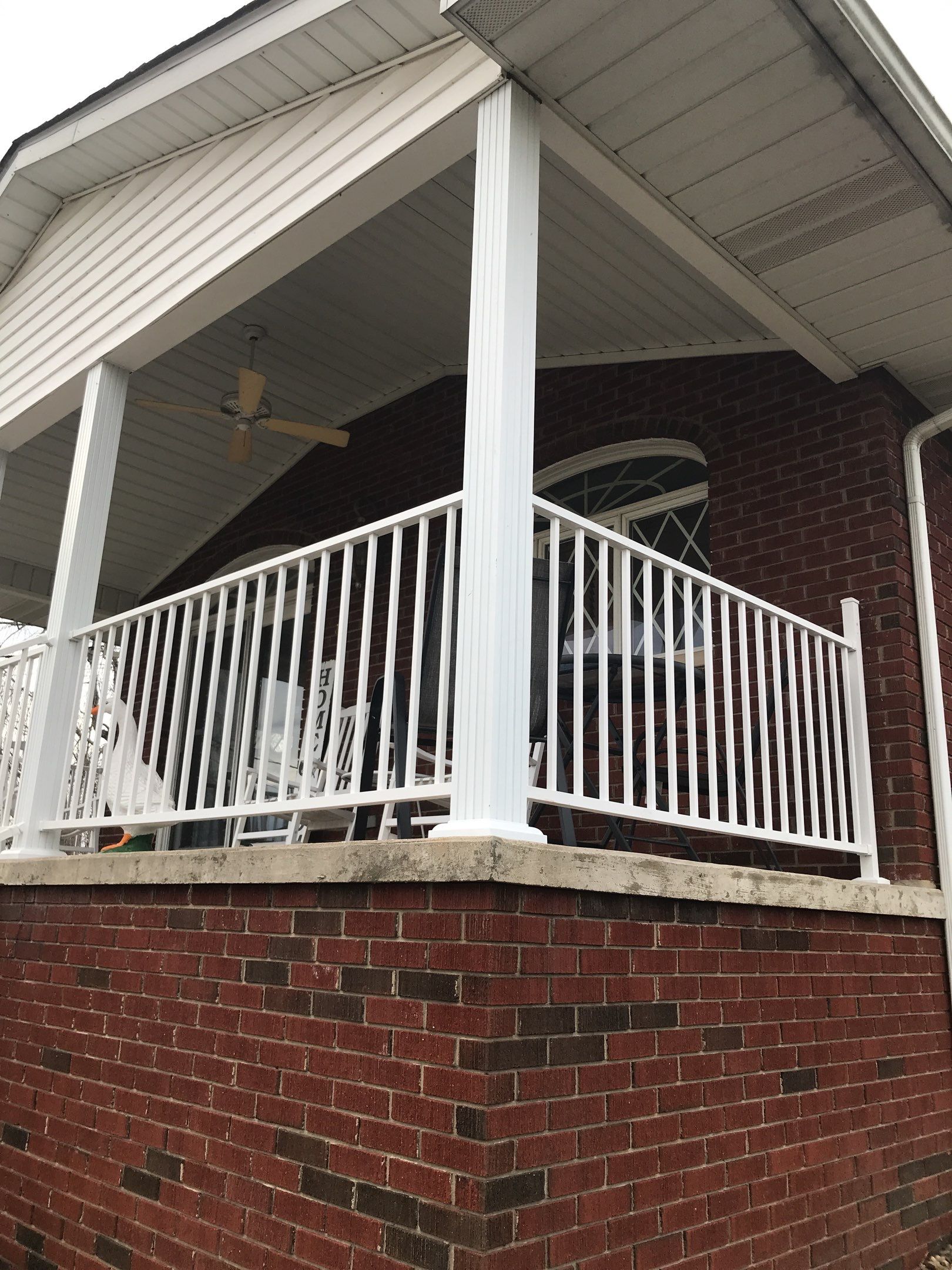 Porch Update using Westbury Aluminum Railing by Secure Construction Company Inc