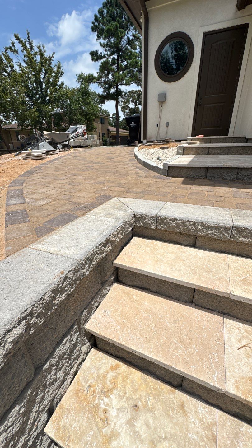 🏡 Duane’s Complete Retainer Wall & Hardscape Walkway by Texas Urban Elements