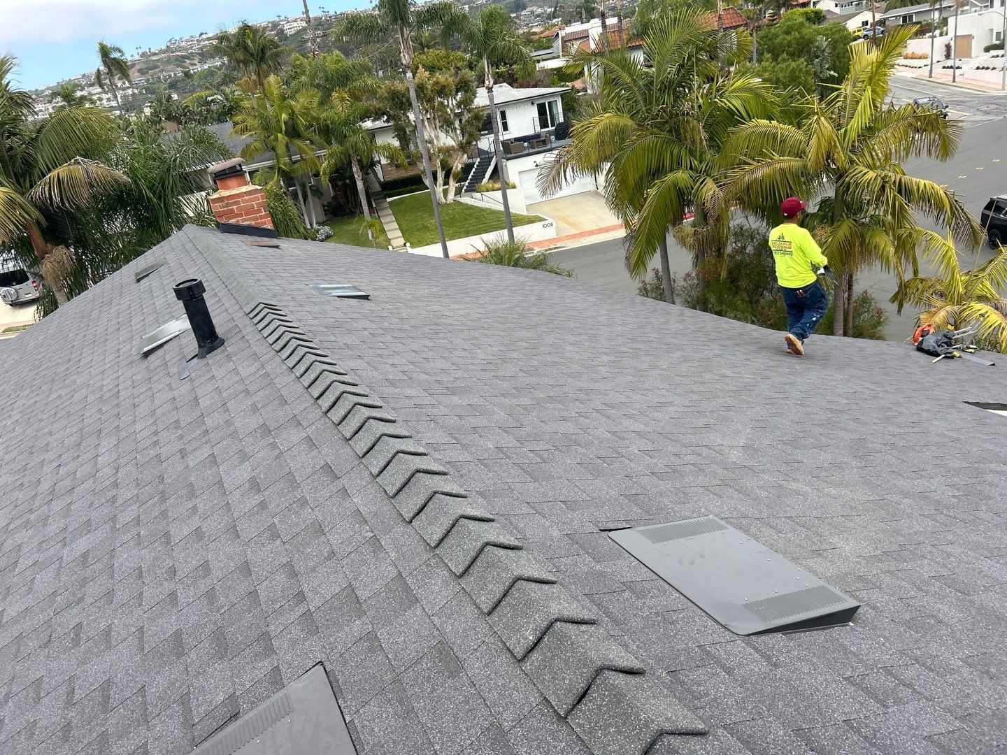 Complete Architectural Shingle Roof Replacement in San Clemente by Reliable Roofing San Diego Inc.
