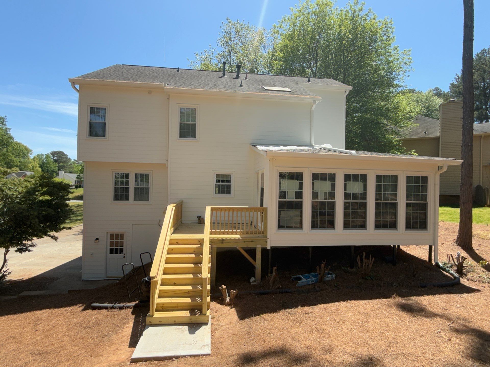Roswell, GA Siding, Rotten Wood, Front Door Replacement, Exterior Paint, and Wood Deck Rebuild by Nelson Exteriors 