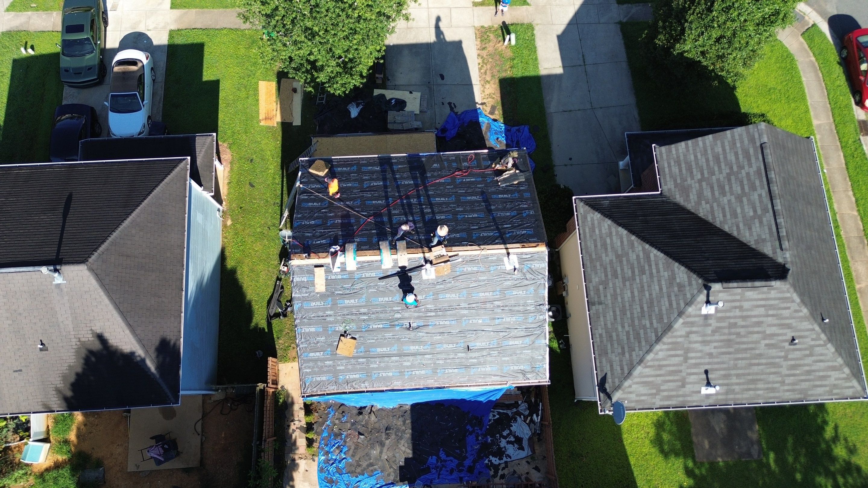 Roof replacement and interior repair by hail damage by Just Brilliant Restoration JBR